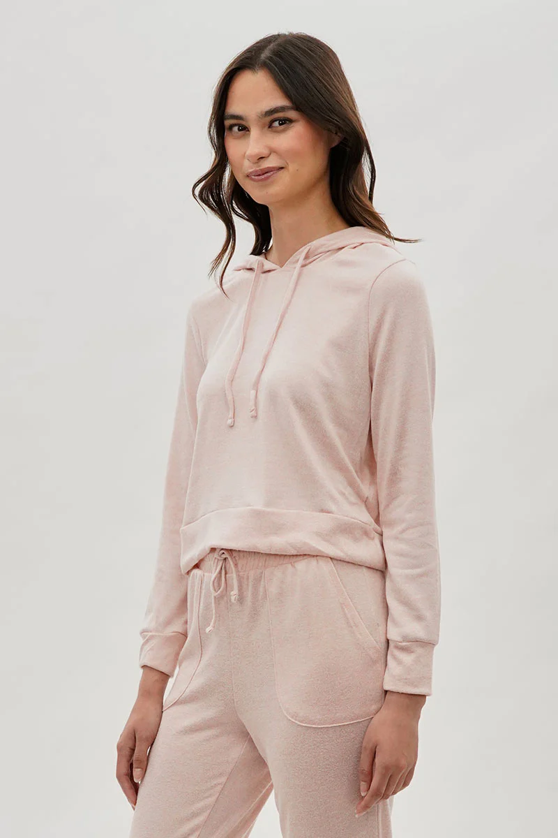 Fahrenheit Cropped Pullover Hoodie - Blush - Image 2