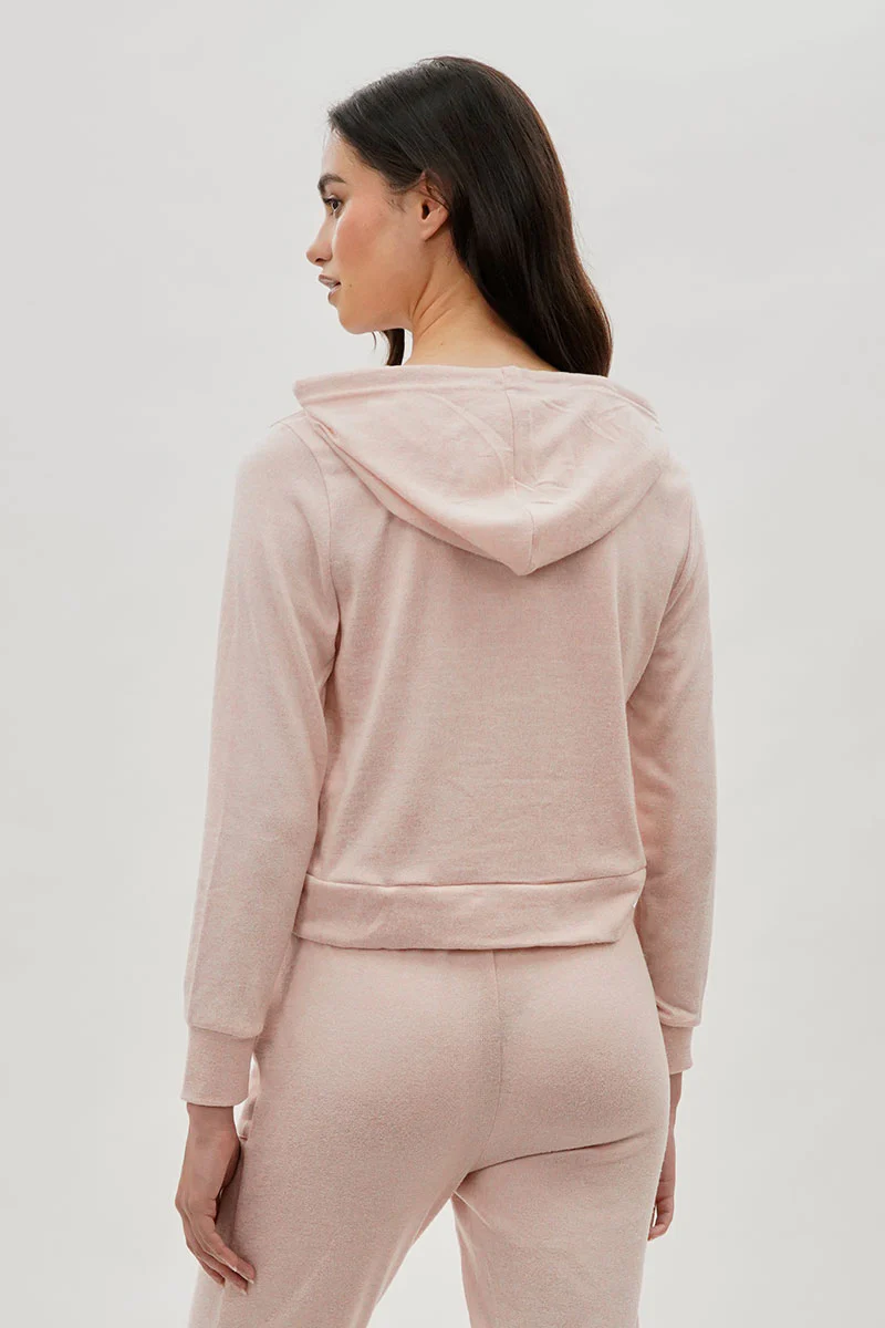 Fahrenheit Cropped Pullover Hoodie - Blush - Image 3