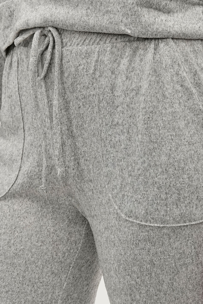 Fahrenheit Tie Waist Knit Joggers - Grey - Image 4