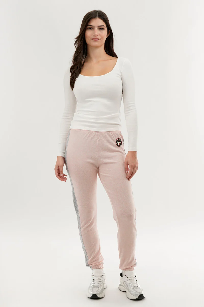 Fahrenheit Side Stripe Joggers - Pink - Image 5