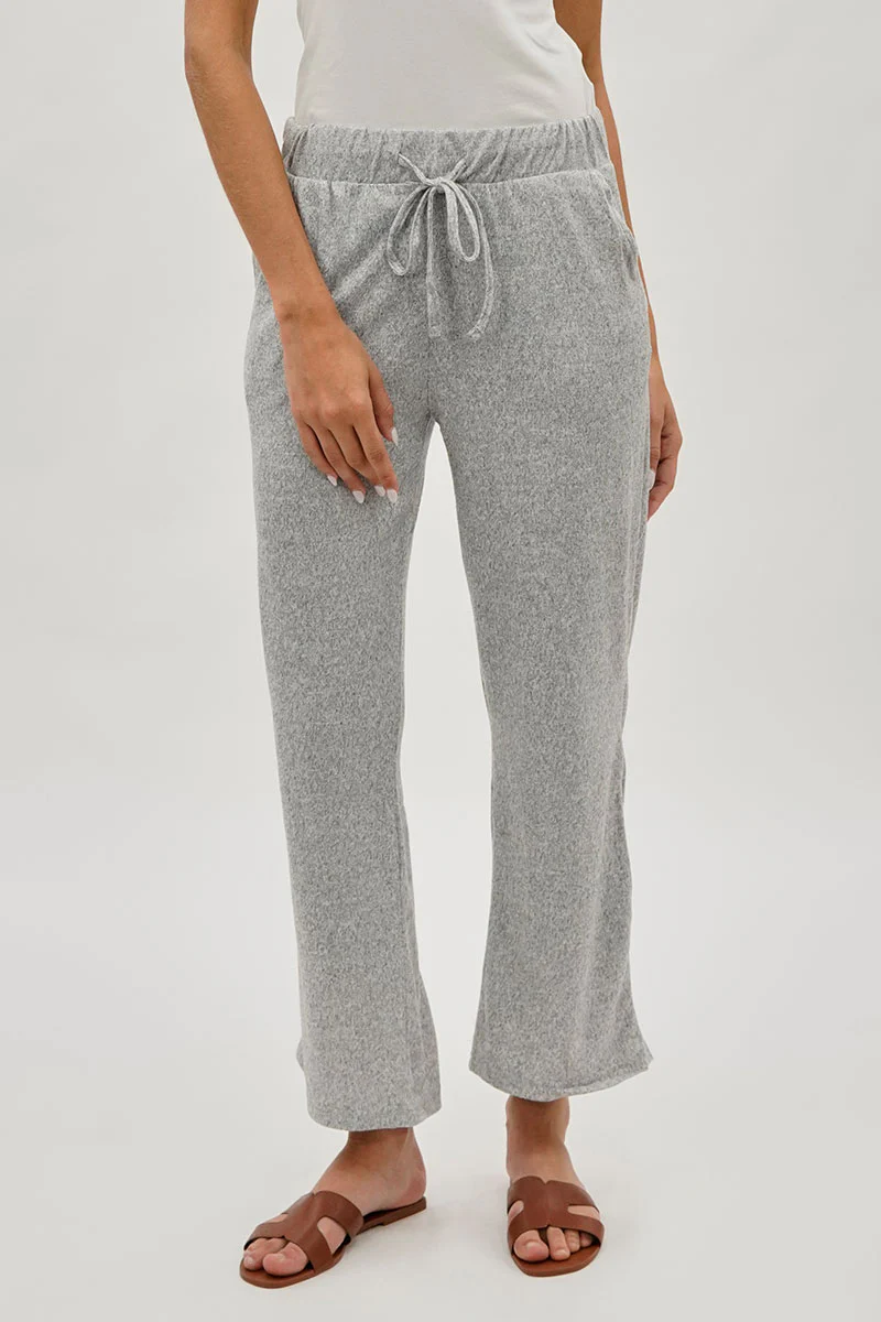Fahrenheit Wide Leg Drawstring Sweatpants - Grey