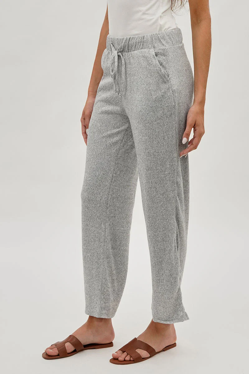 Fahrenheit Wide Leg Drawstring Sweatpants - Grey - Image 2