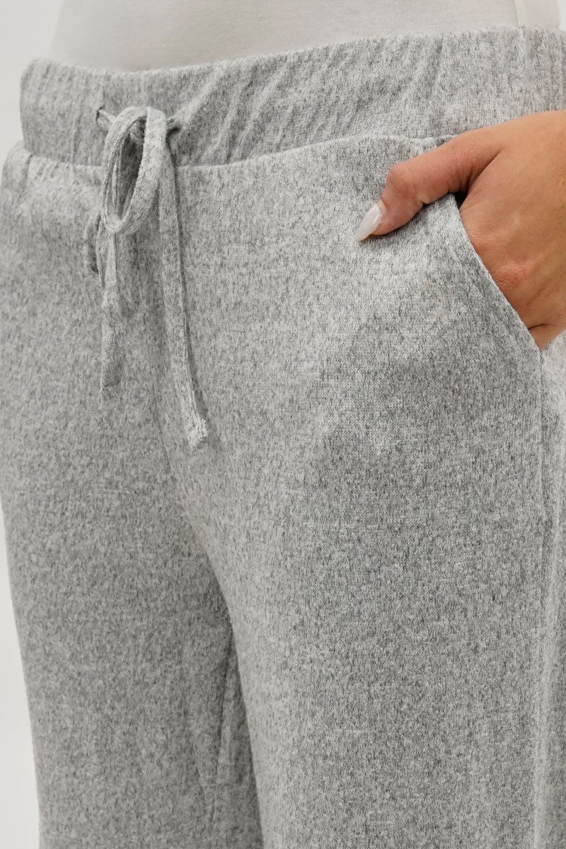 Fahrenheit Wide Leg Drawstring Sweatpants - Grey - Image 4