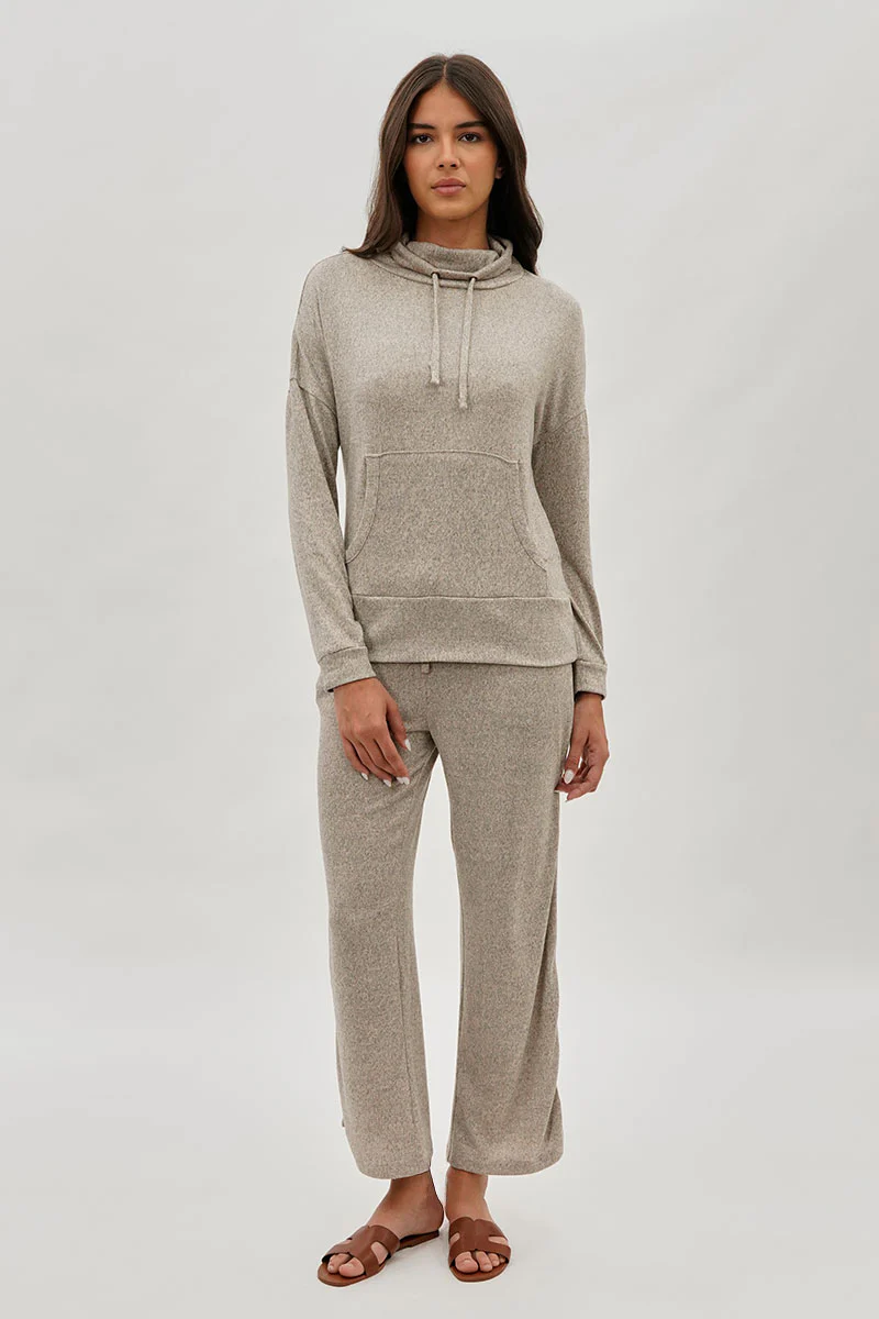 Fahrenheit Wide Leg Drawstring Sweatpants - Cream - Image 5