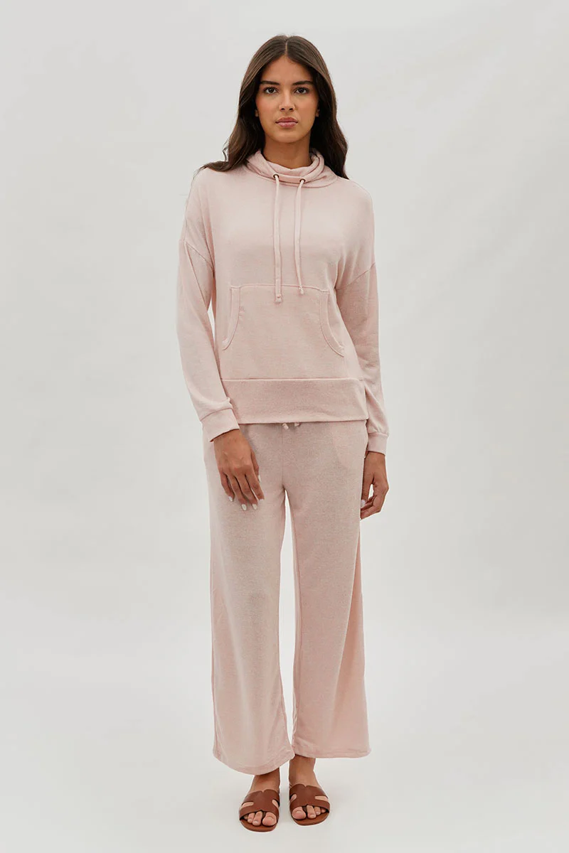 Fahrenheit Wide Leg Drawstring Sweatpants - Blush - Image 5