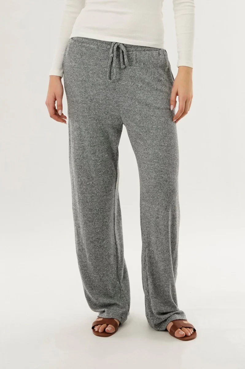 International INC Company Wide Leg Knit Sweatpants - Grey