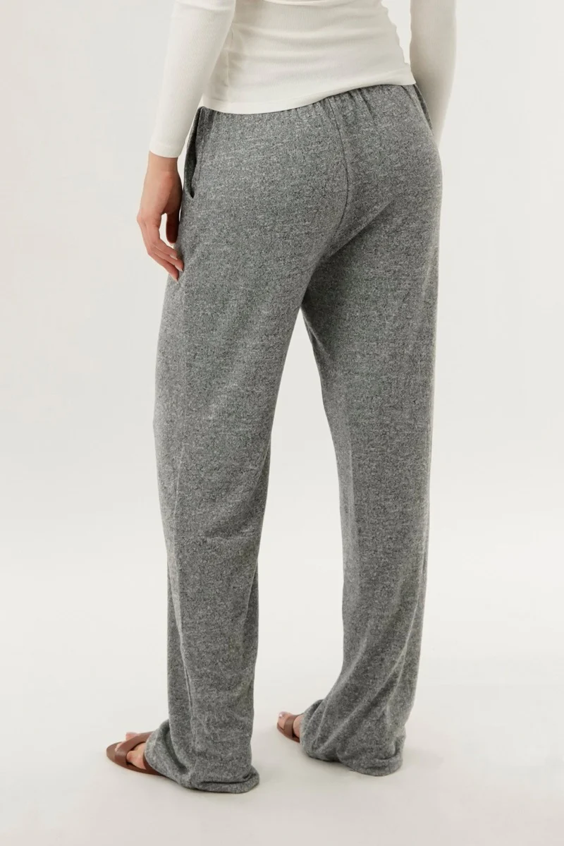 International INC Company Wide Leg Knit Sweatpants - Grey - Image 3