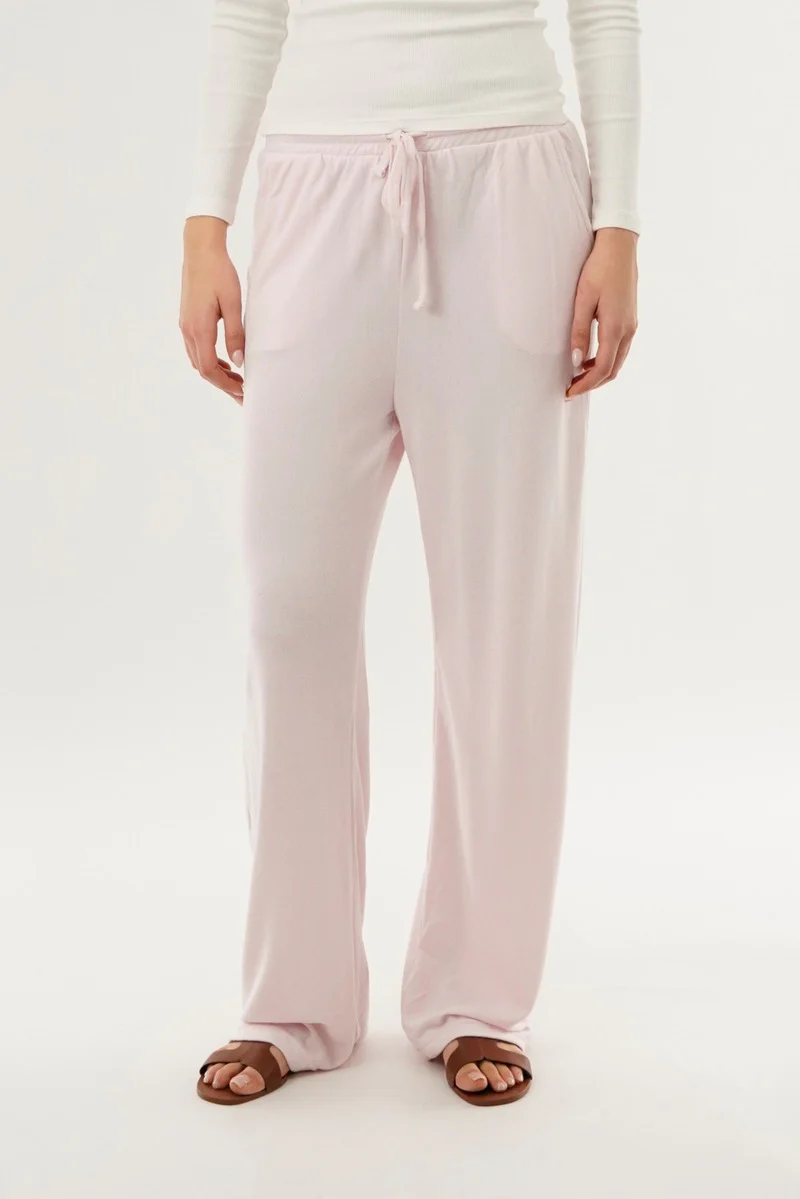 International INC Company Wide Leg Knit Sweatpants - Pink