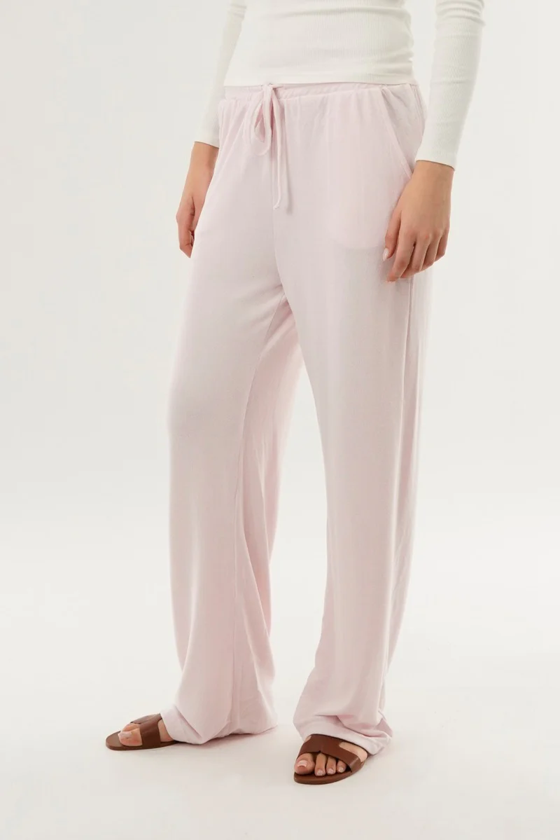 International INC Company Wide Leg Knit Sweatpants - Pink - Image 2