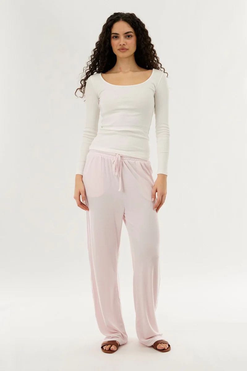 International INC Company Wide Leg Knit Sweatpants - Pink - Image 5