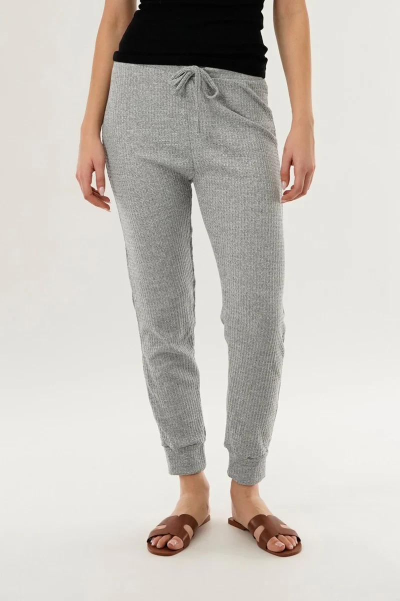 International INC Company Waffle Knit Joggers - Grey
