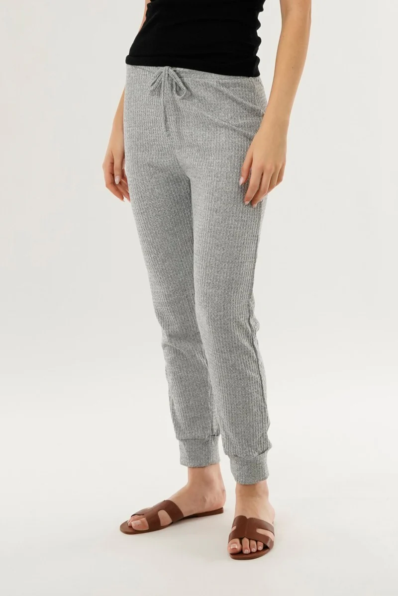International INC Company Waffle Knit Joggers - Grey - Image 2