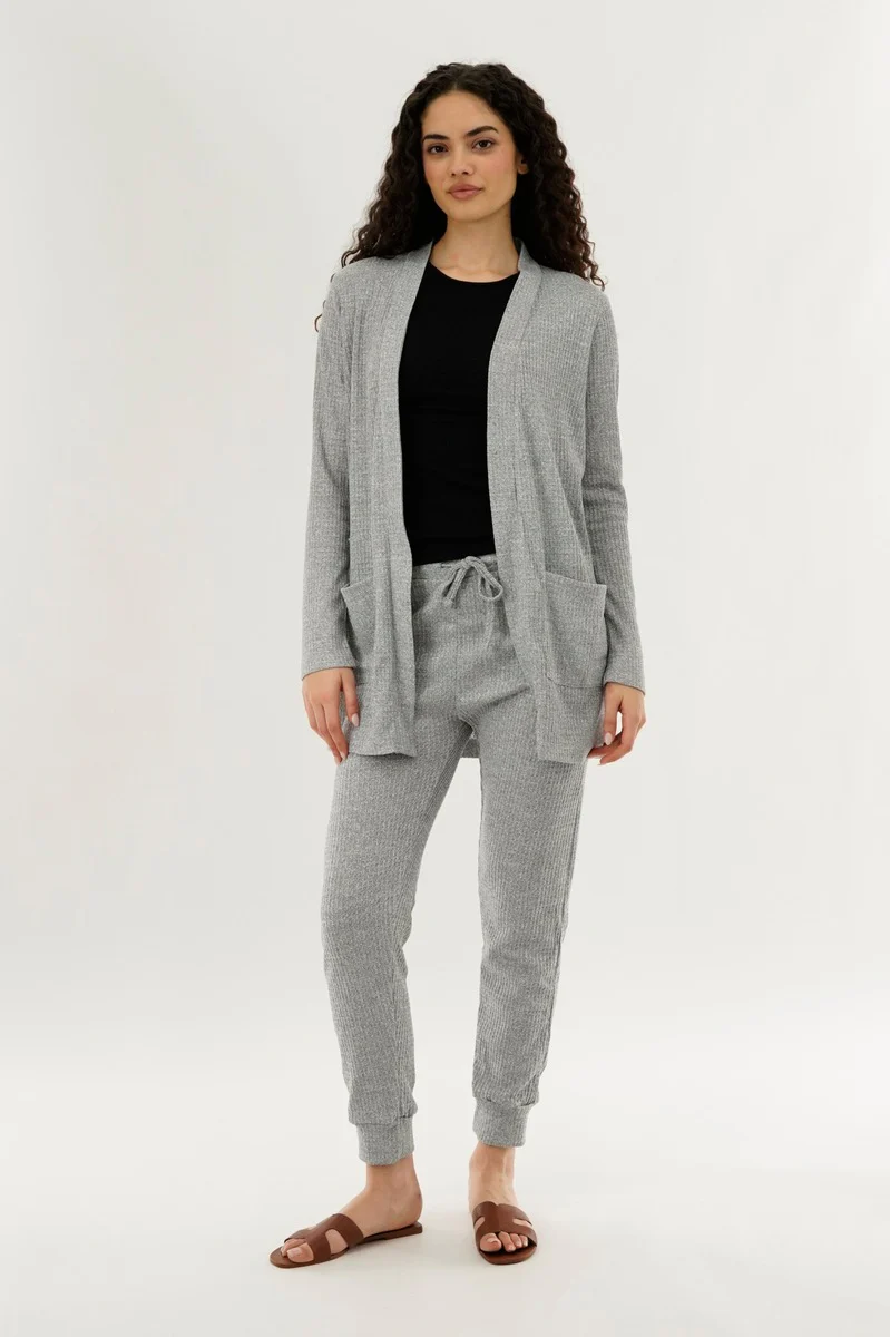 International INC Company Waffle Knit Joggers - Grey - Image 5