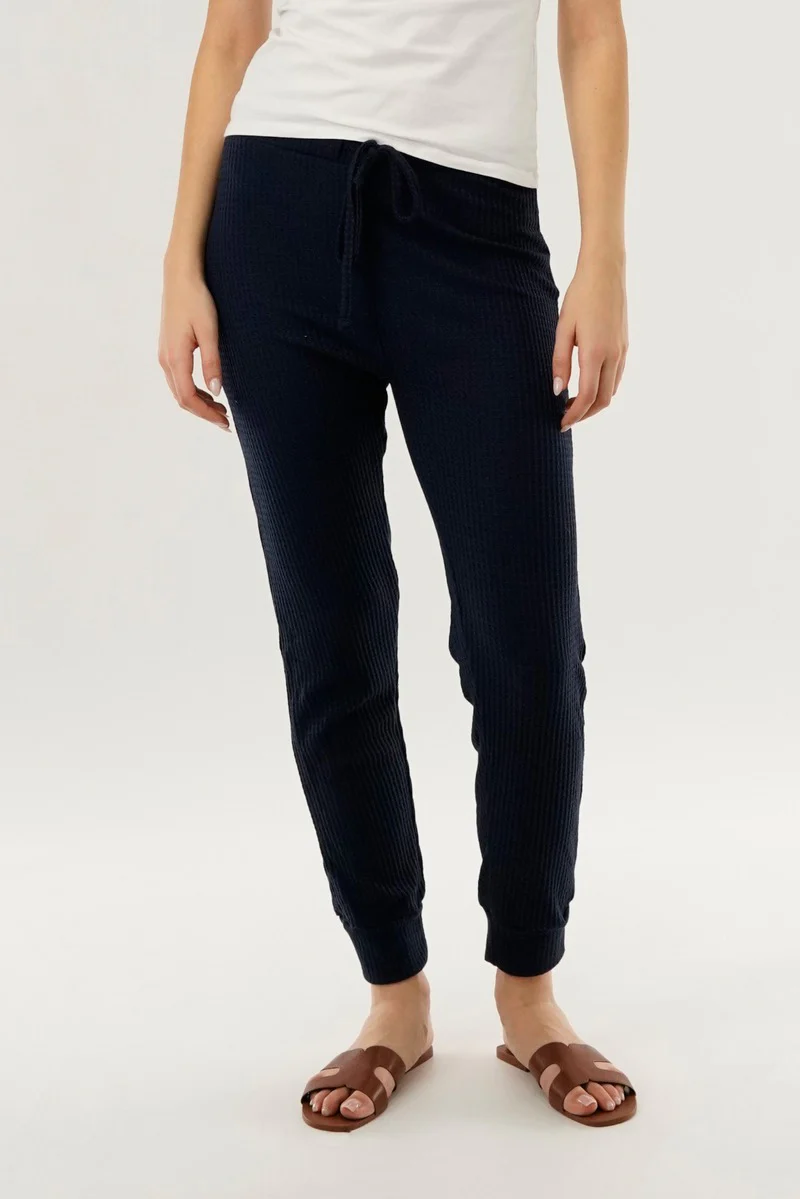 International INC Company Waffle Knit Joggers - Navy