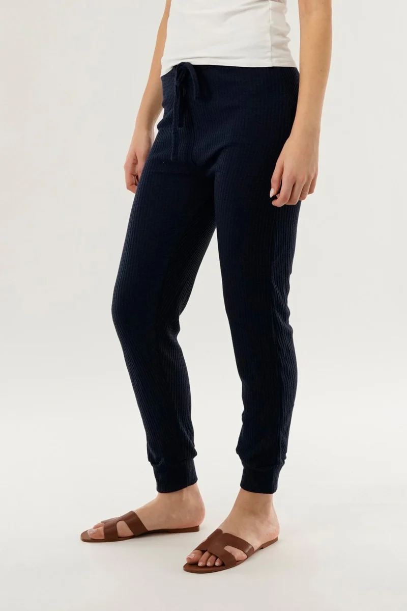 International INC Company Waffle Knit Joggers - Navy - Image 2