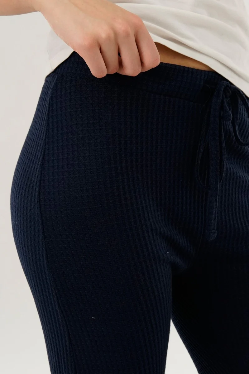 International INC Company Waffle Knit Joggers - Navy - Image 4