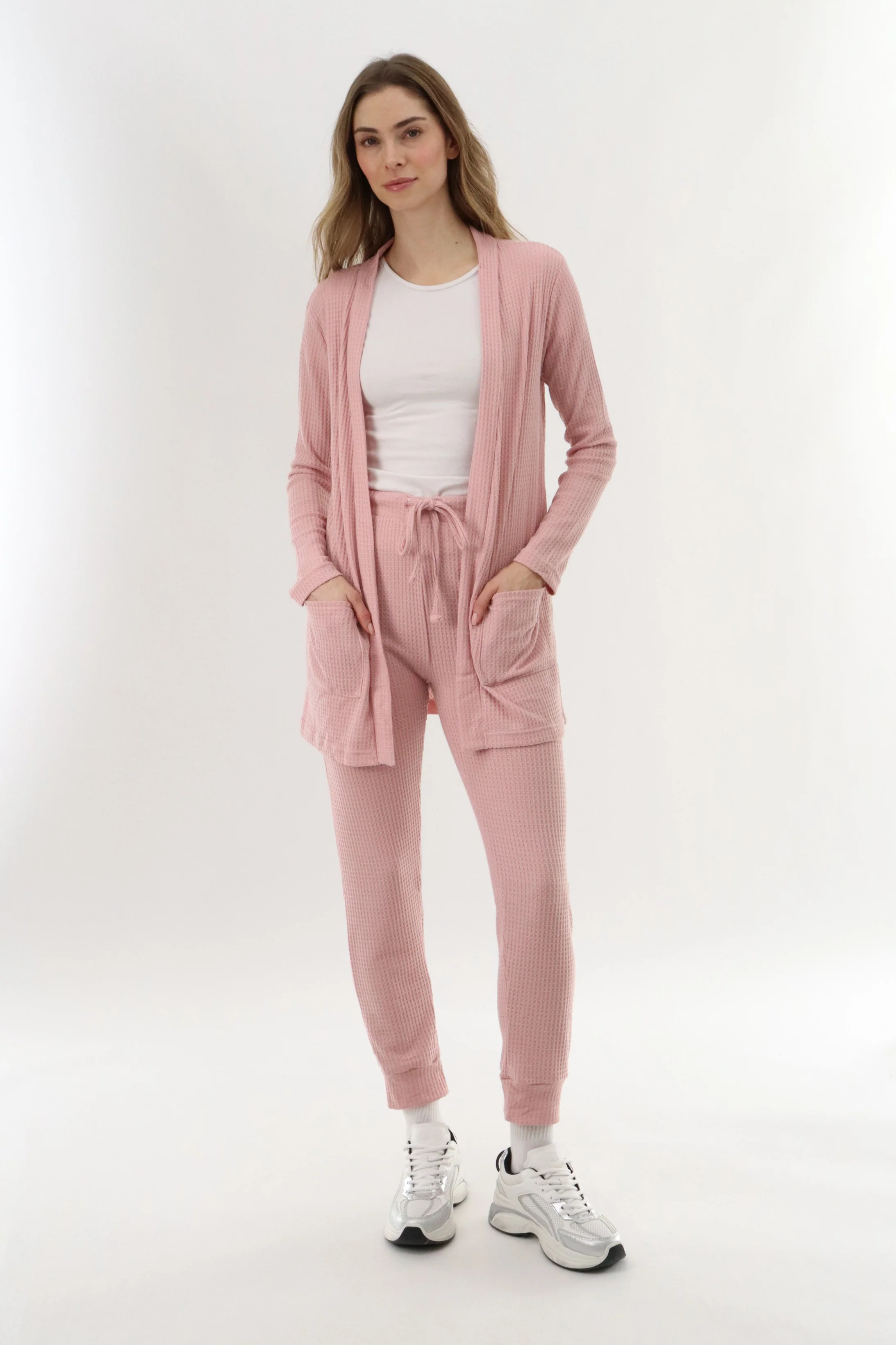 International INC Company Waffle Knit Joggers - Blush - Image 5