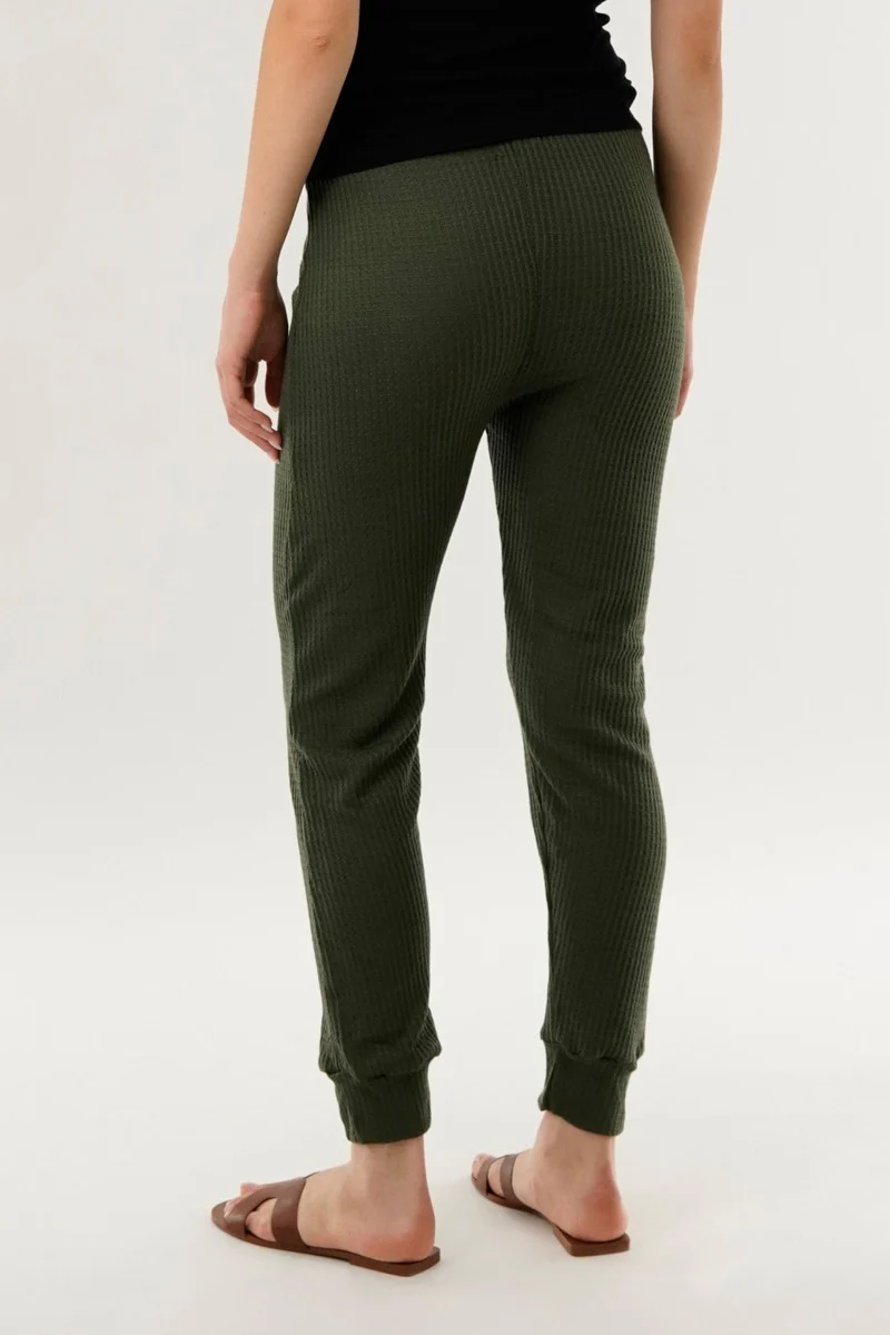 International INC Company Waffle Knit Joggers - Green - Image 3