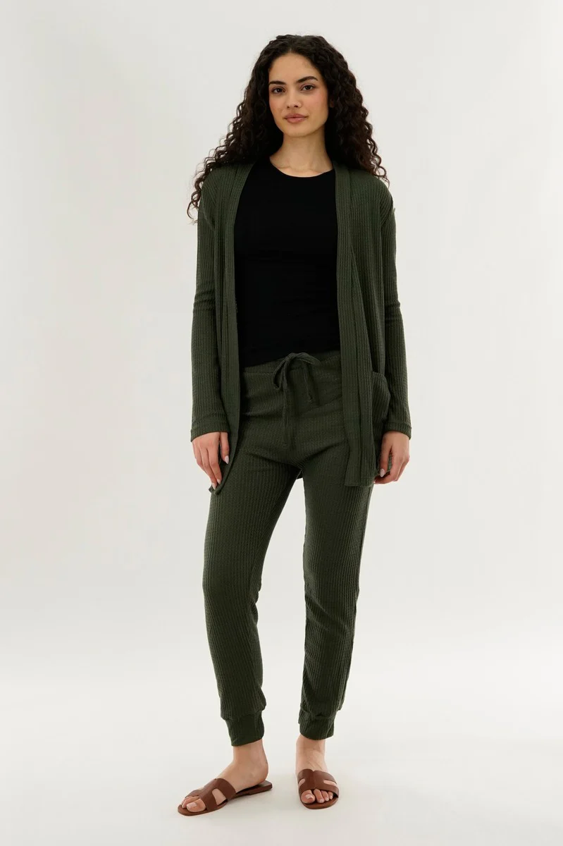 International INC Company Waffle Knit Joggers - Green - Image 5