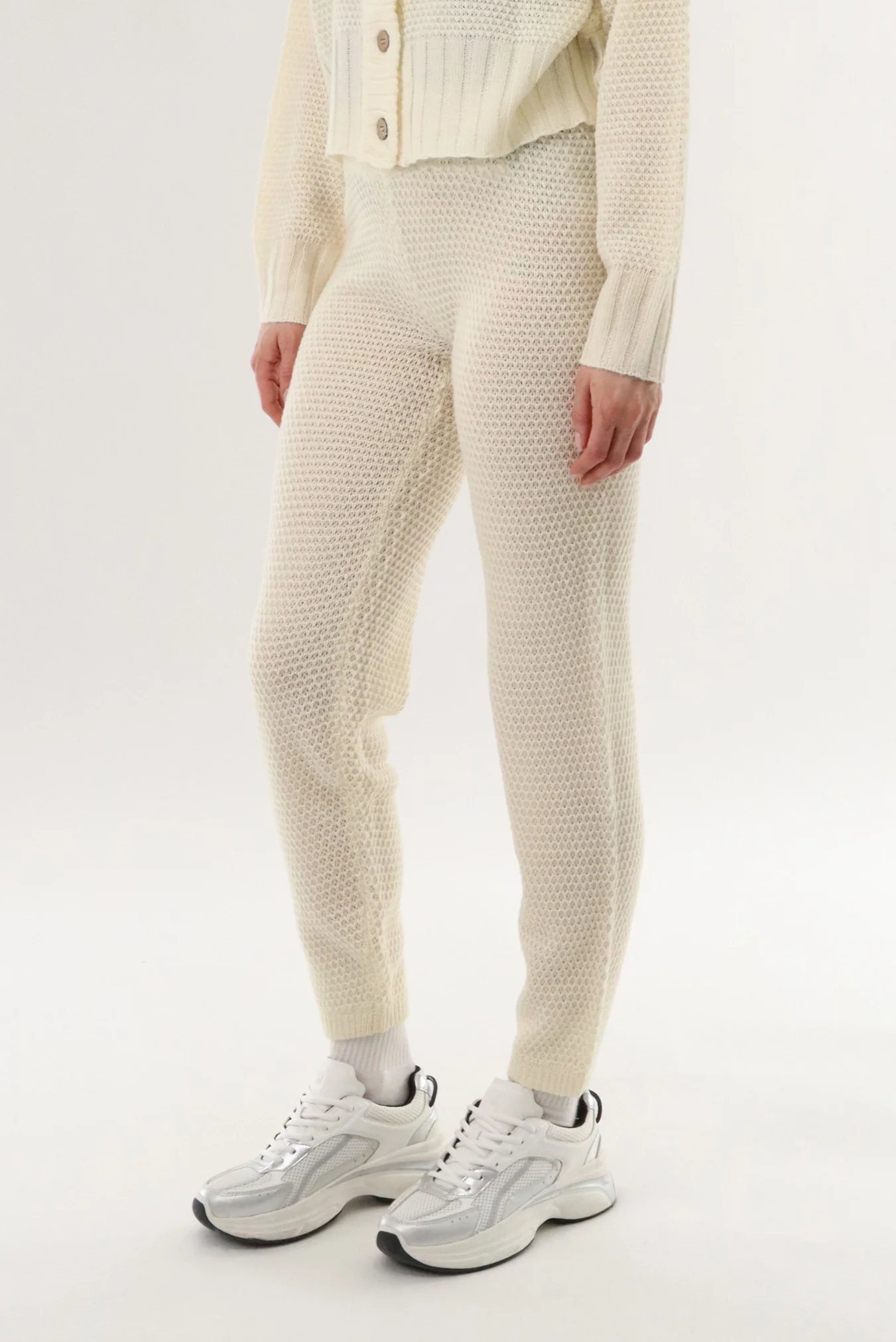 Runaway Bay Knit Joggers - Cream - Image 2