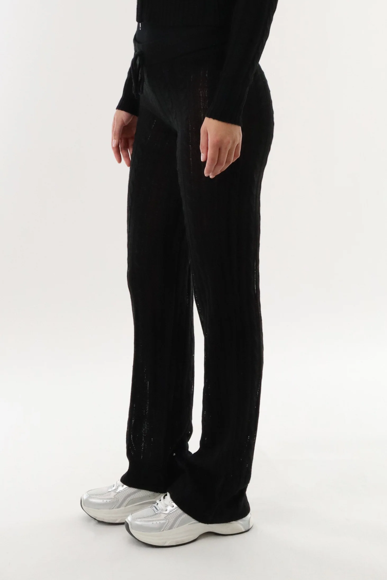 Runaway Bay Cable Knit Pants - Black - Image 2