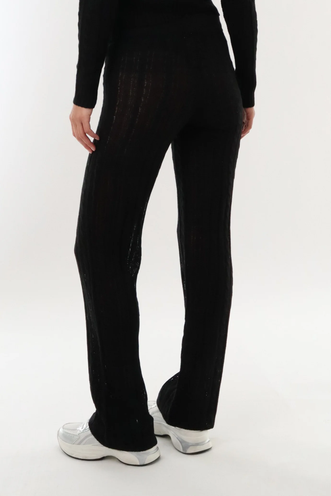 Runaway Bay Cable Knit Pants - Black - Image 3