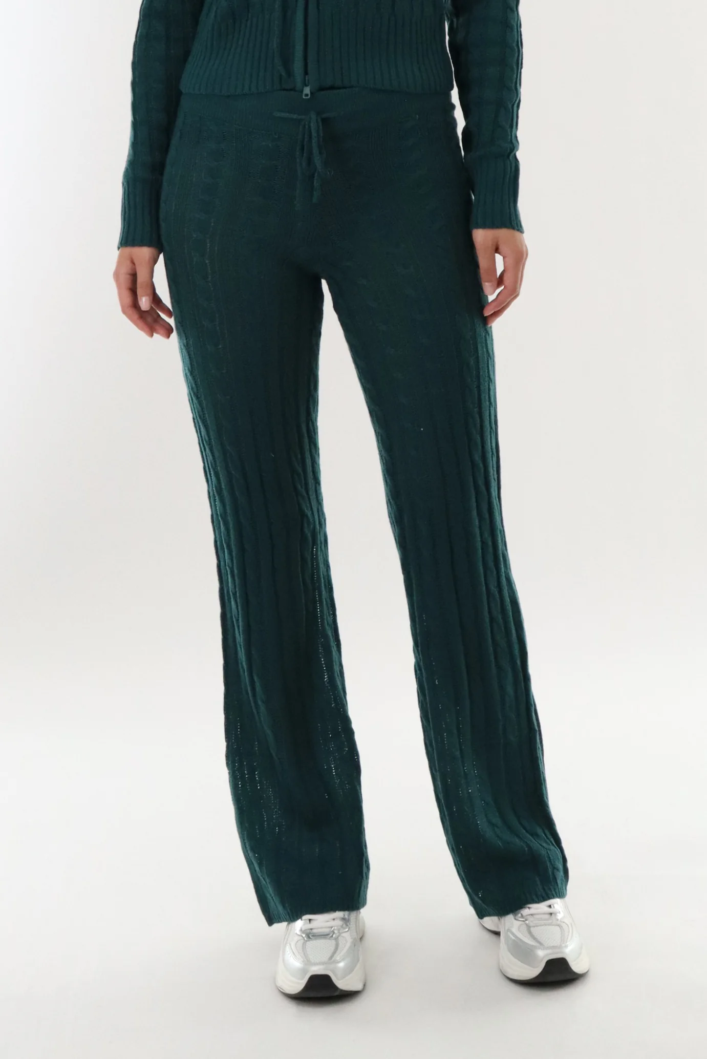Runaway Bay Cable Knit Pants - Green