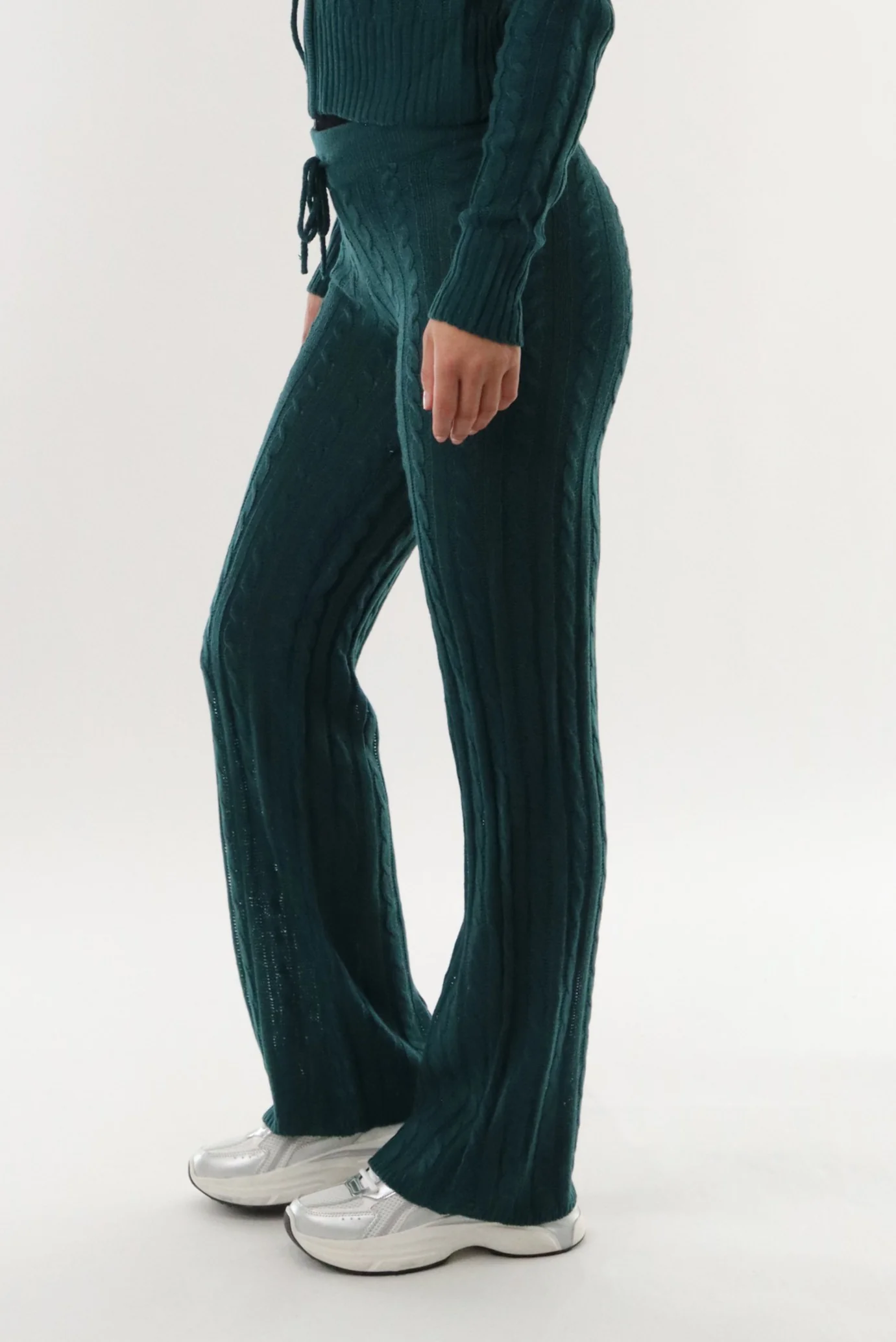 Runaway Bay Cable Knit Pants - Green - Image 2