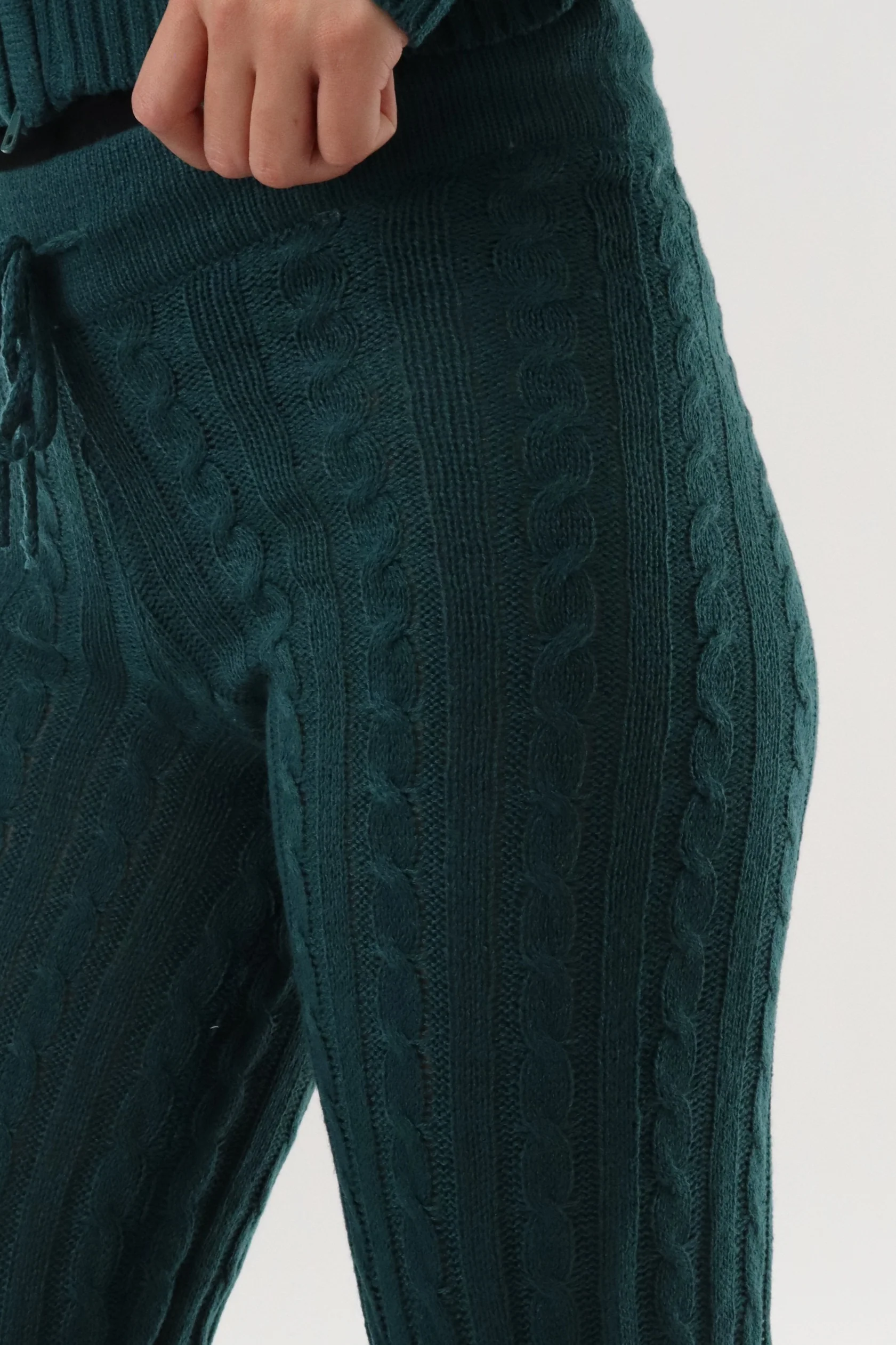 Runaway Bay Cable Knit Pants - Green - Image 4