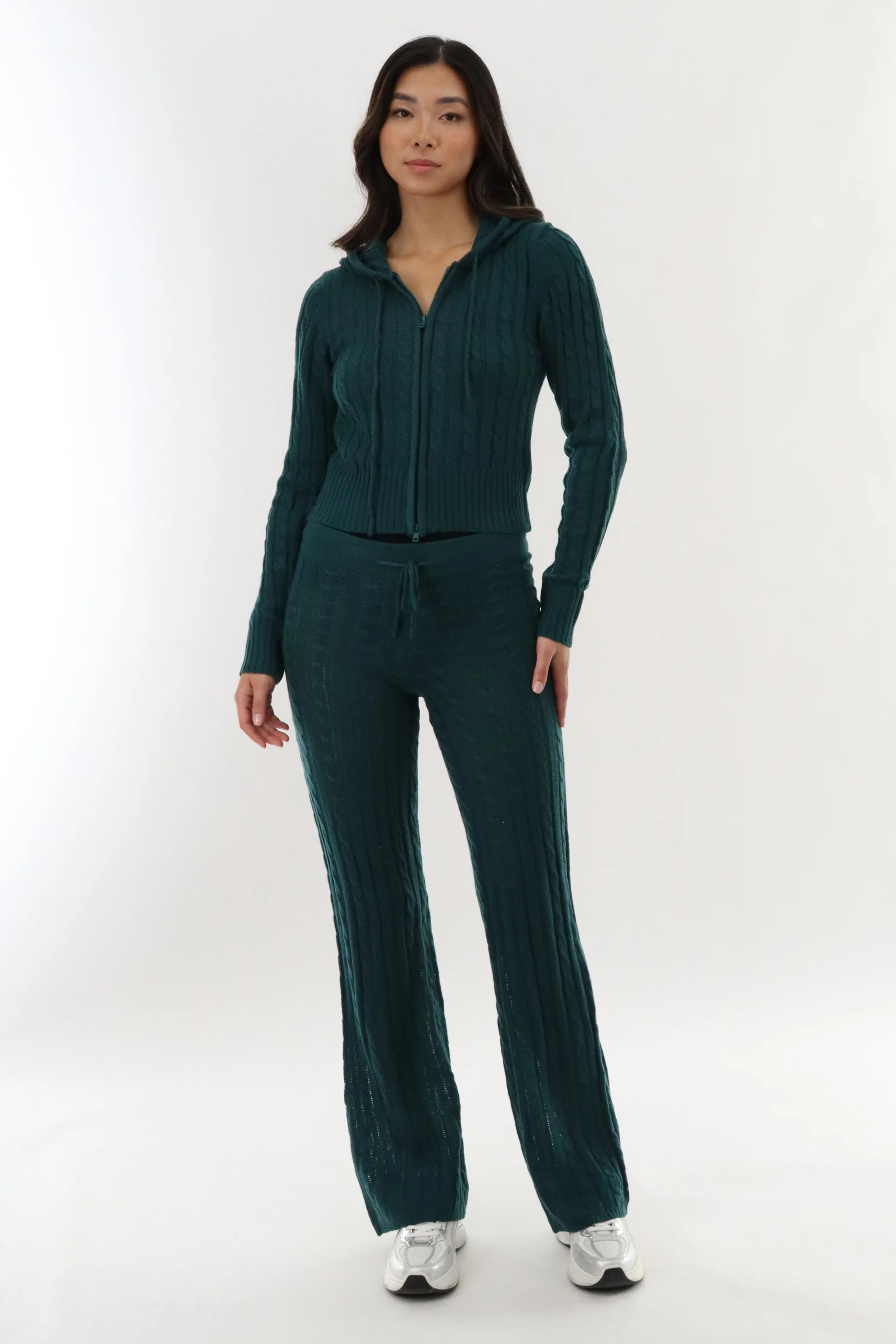Runaway Bay Cable Knit Pants - Green - Image 5