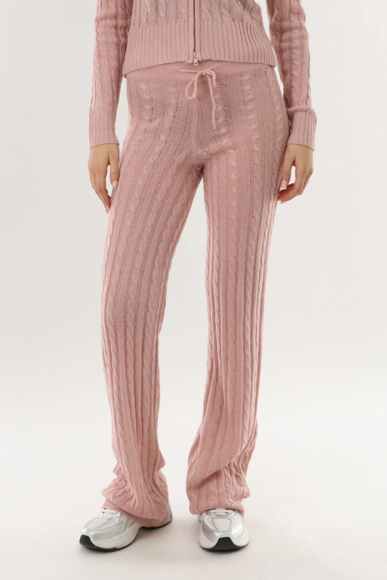 Runaway Bay Cable Knit Pants - Blush