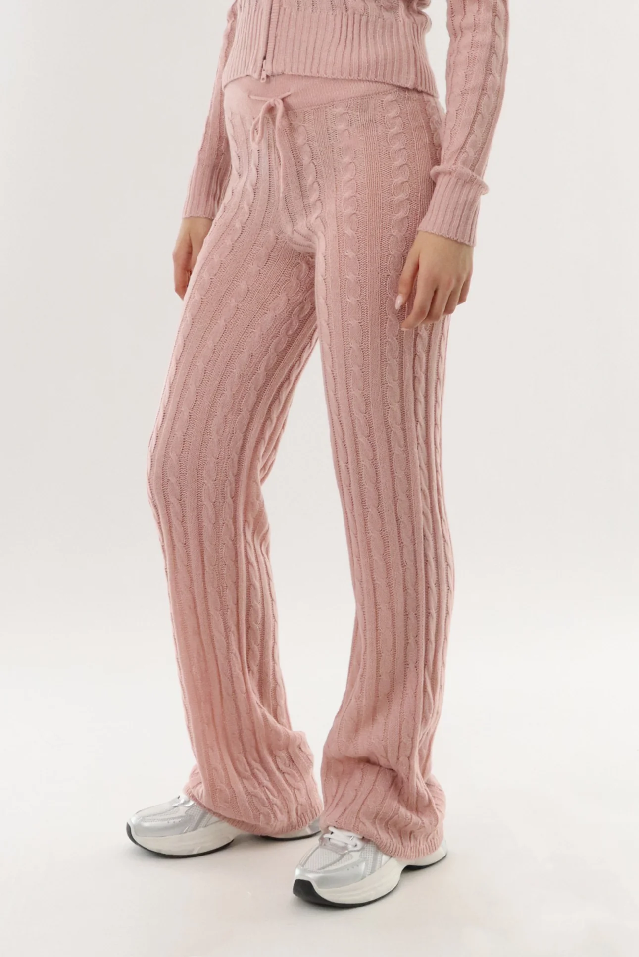 Runaway Bay Cable Knit Pants - Blush - Image 2