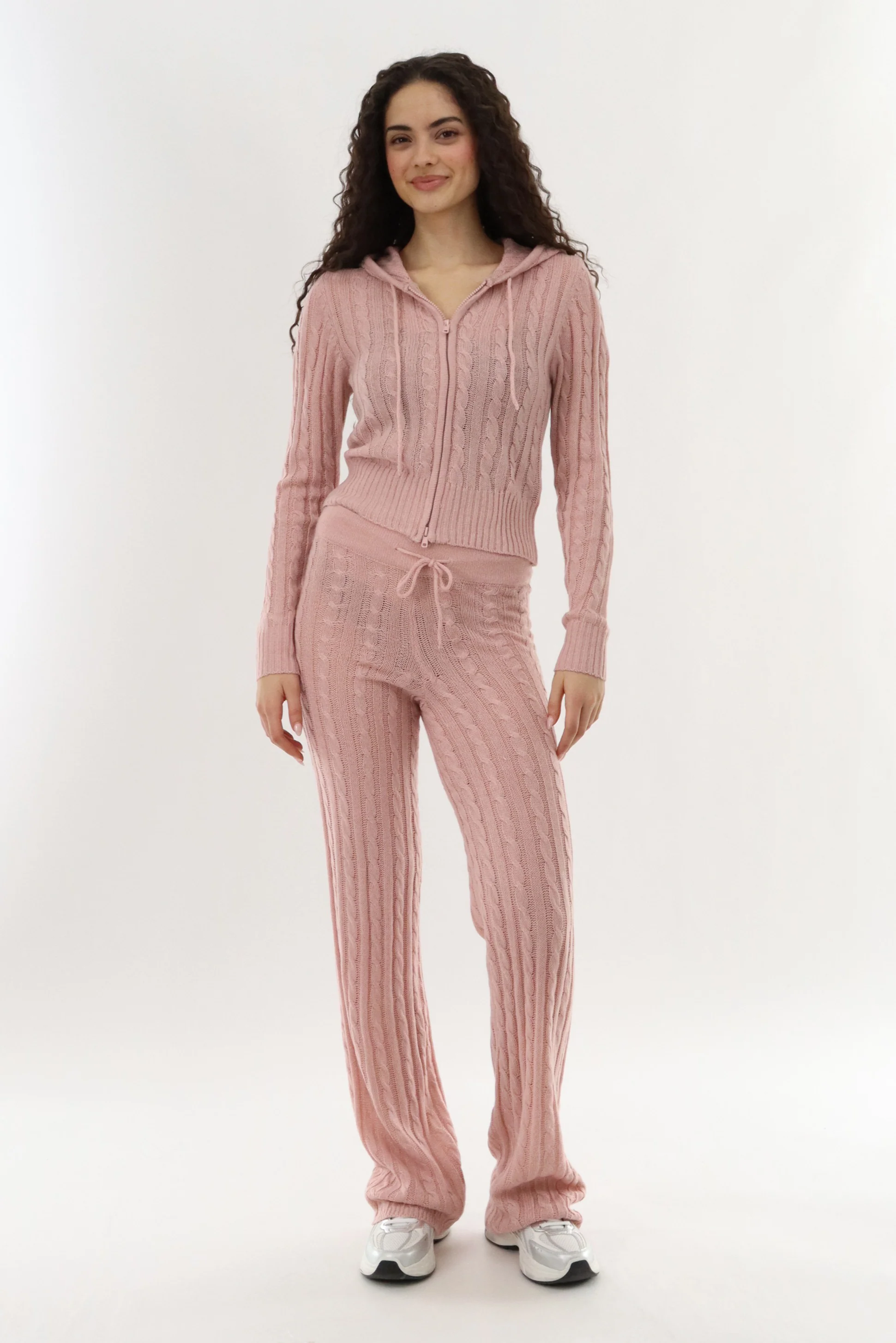 Runaway Bay Cable Knit Pants - Blush - Image 5