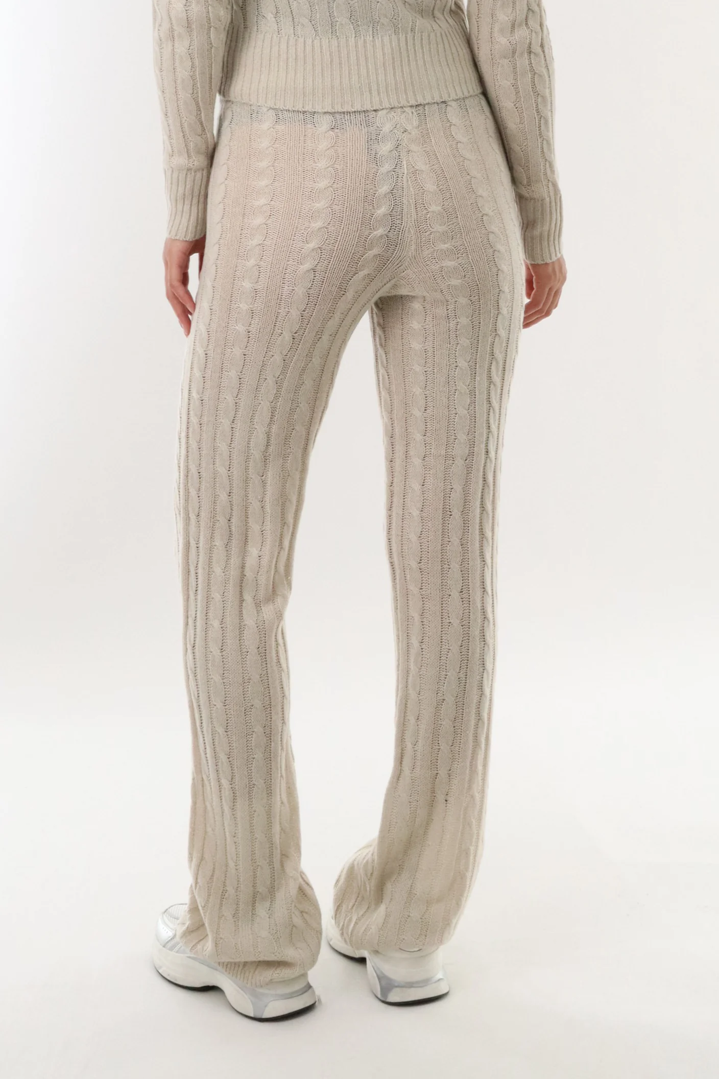 Runaway Bay Cable Knit Pants- Stone - Image 3