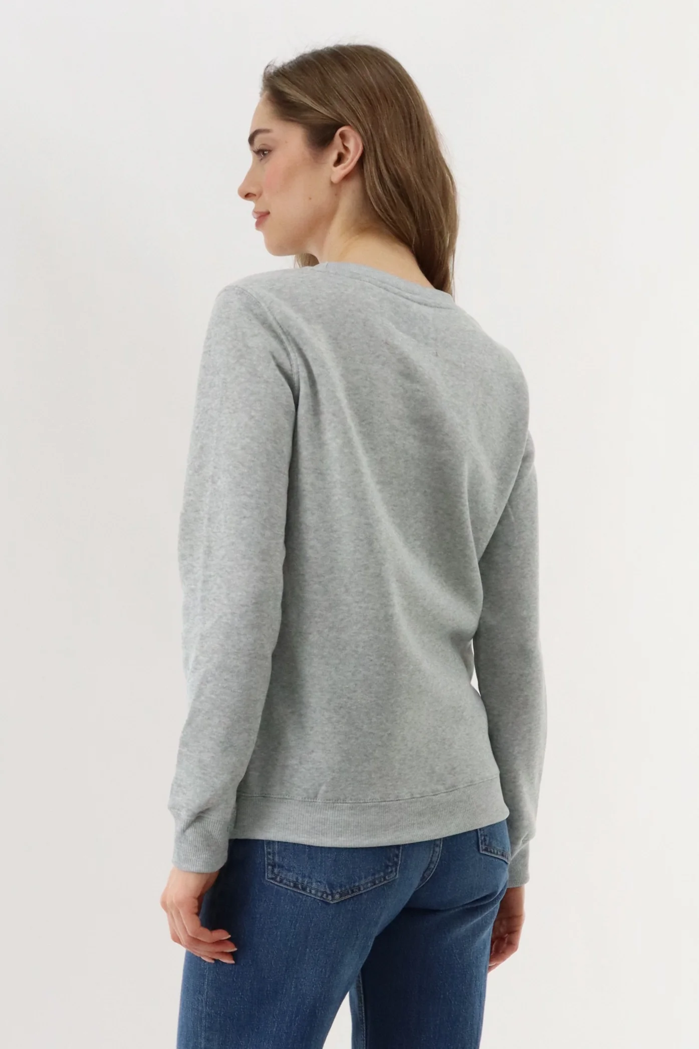 Festive Printed Christmas Sweater - Grey - Image 3
