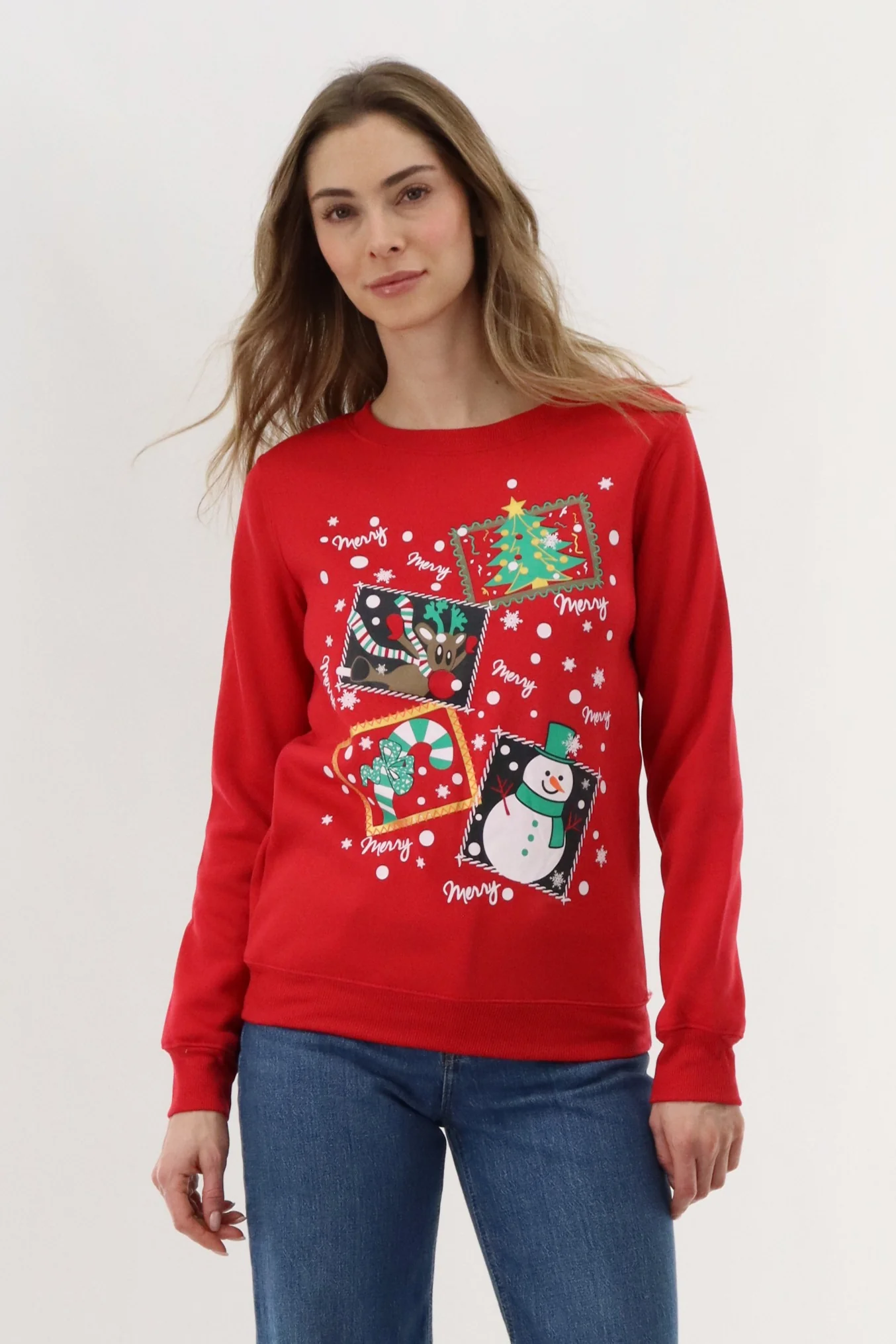 Festive Merry Christmas Sweater - Red