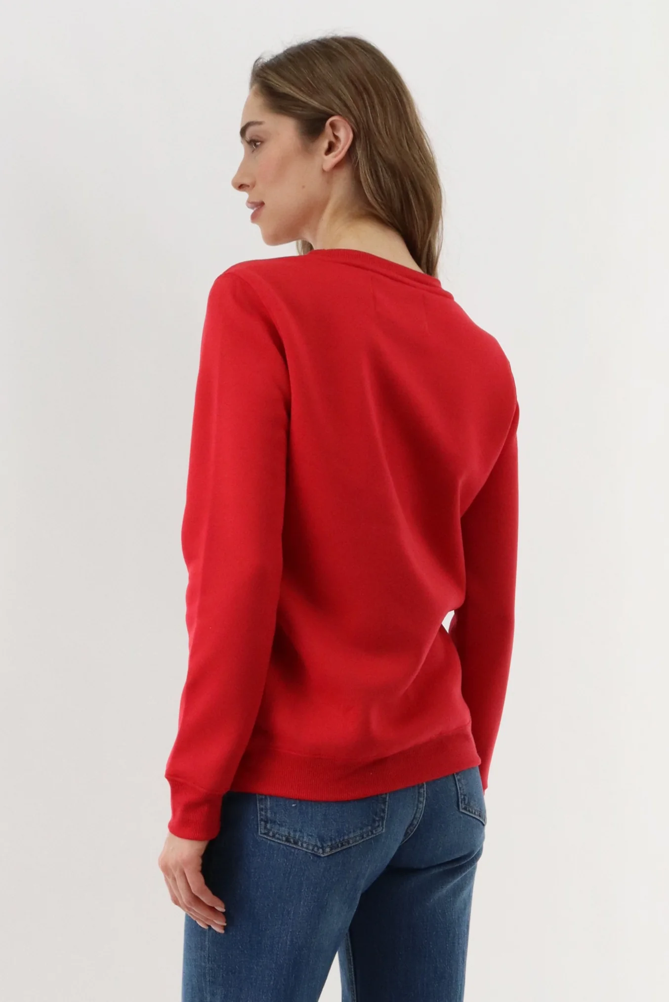 Festive Snowmies Christmas Sweater - Red - Image 3