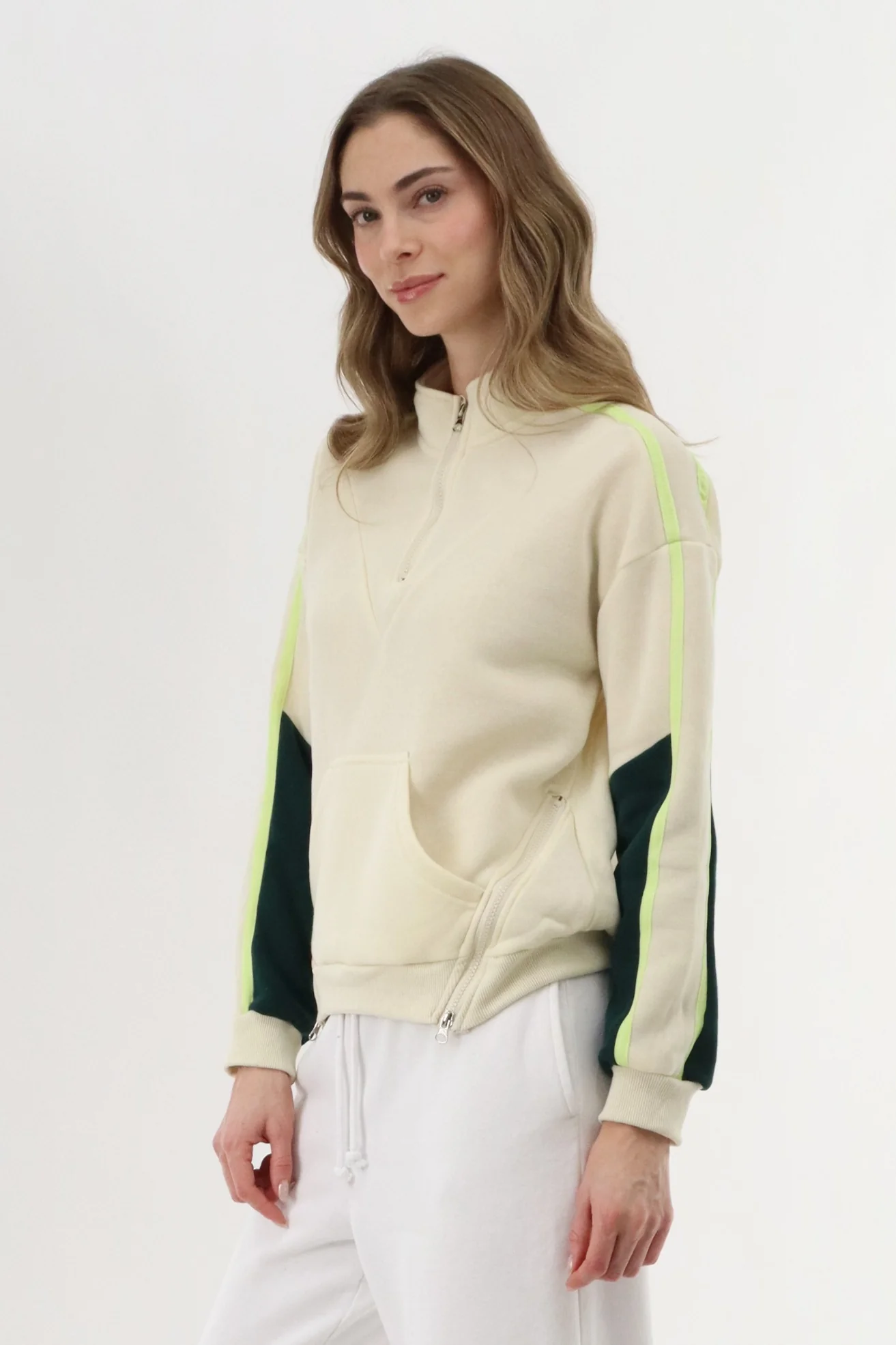 New Look Fleece Pullover Sweater - Cream - Image 2
