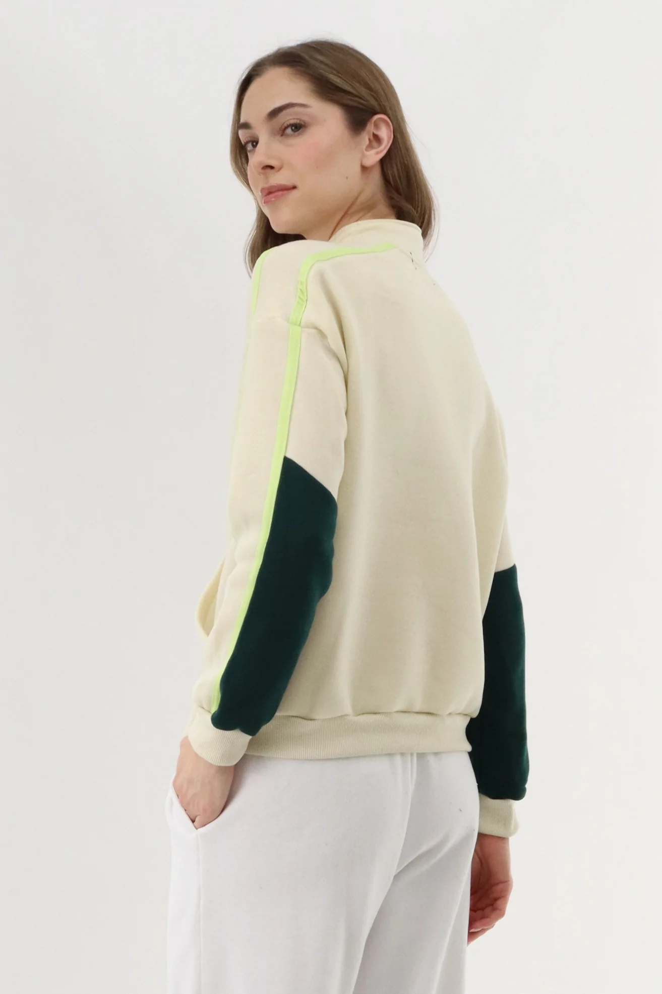 New Look Fleece Pullover Sweater - Cream - Image 3