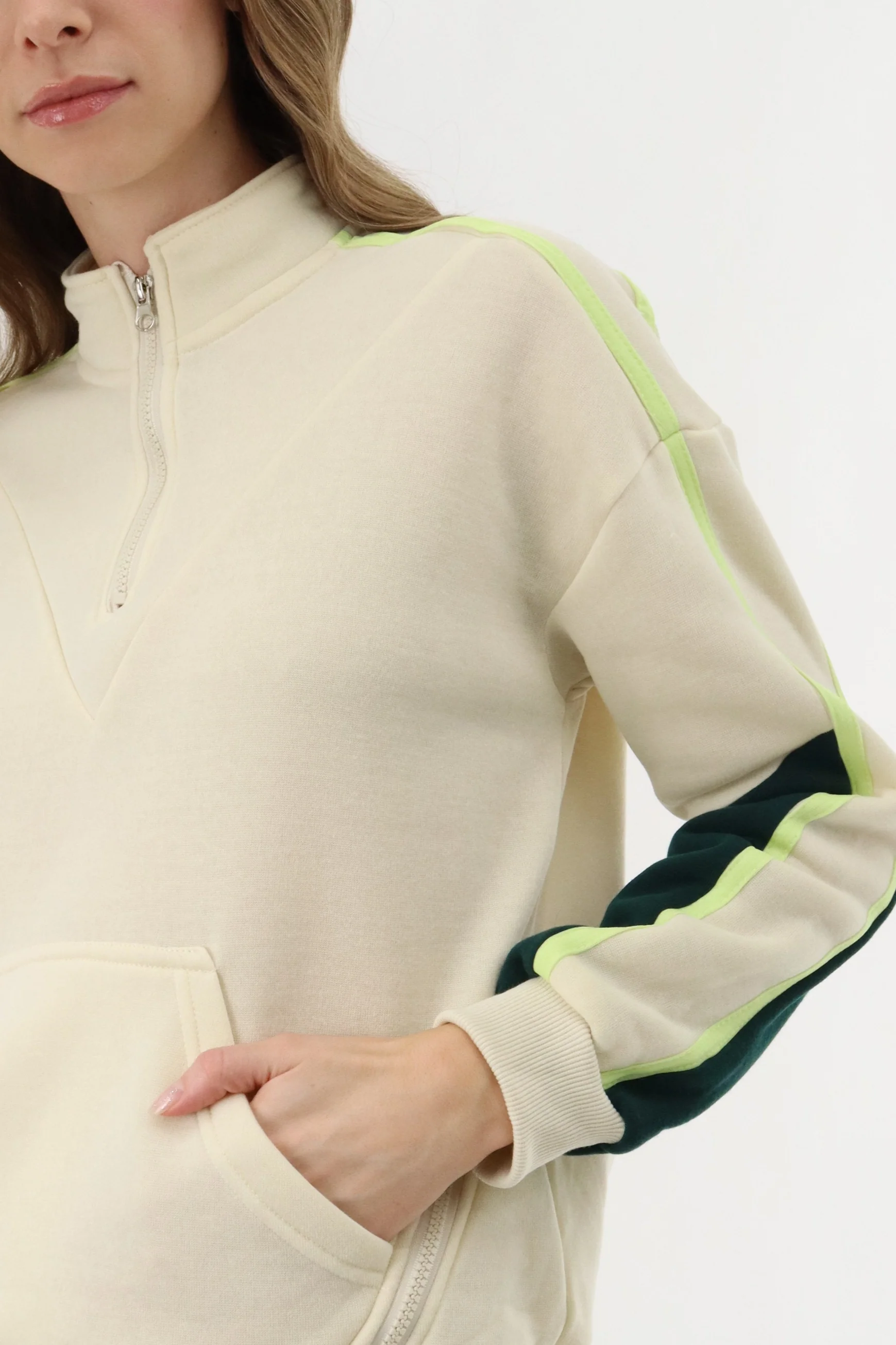 New Look Fleece Pullover Sweater - Cream - Image 4