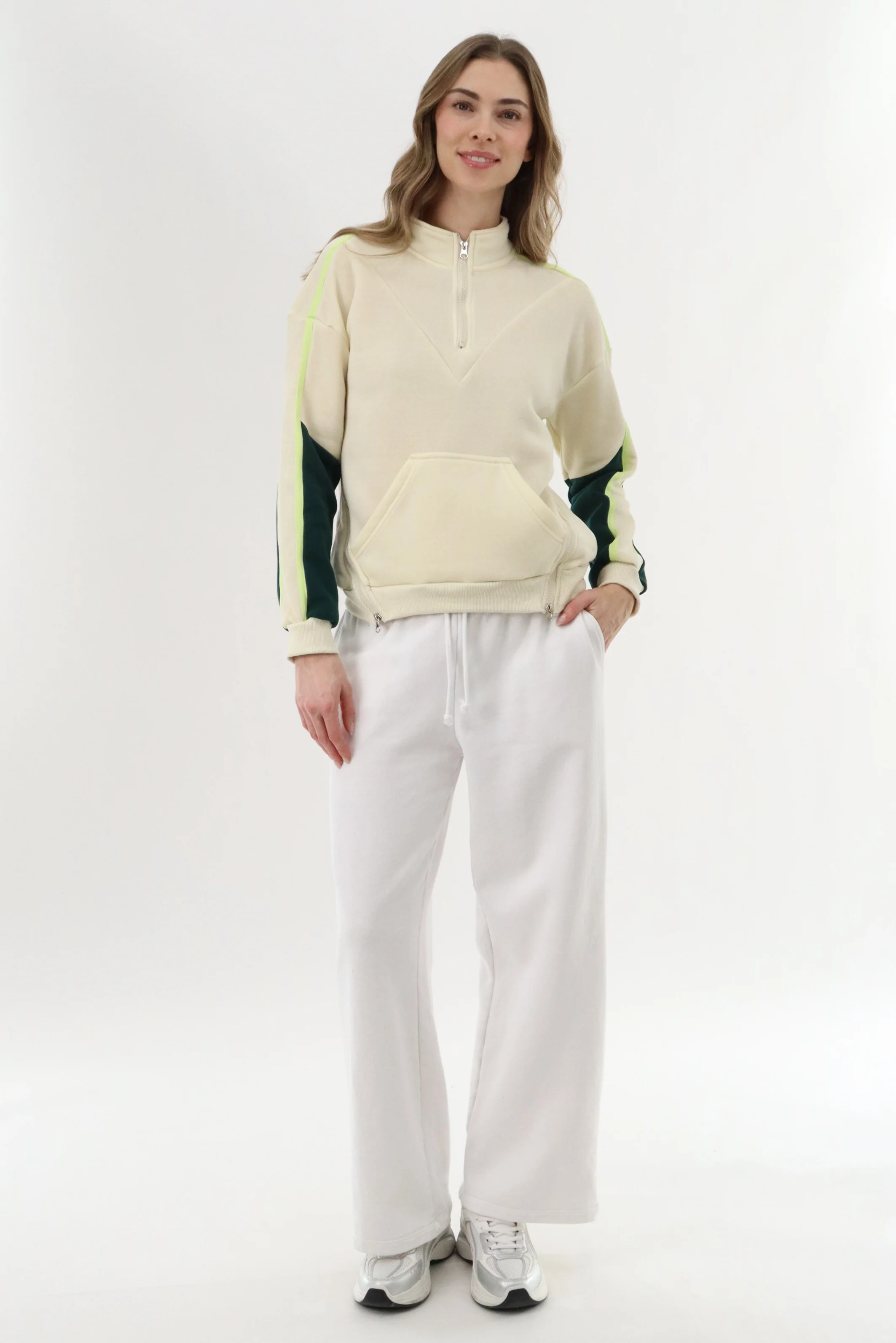 New Look Fleece Pullover Sweater - Cream - Image 5