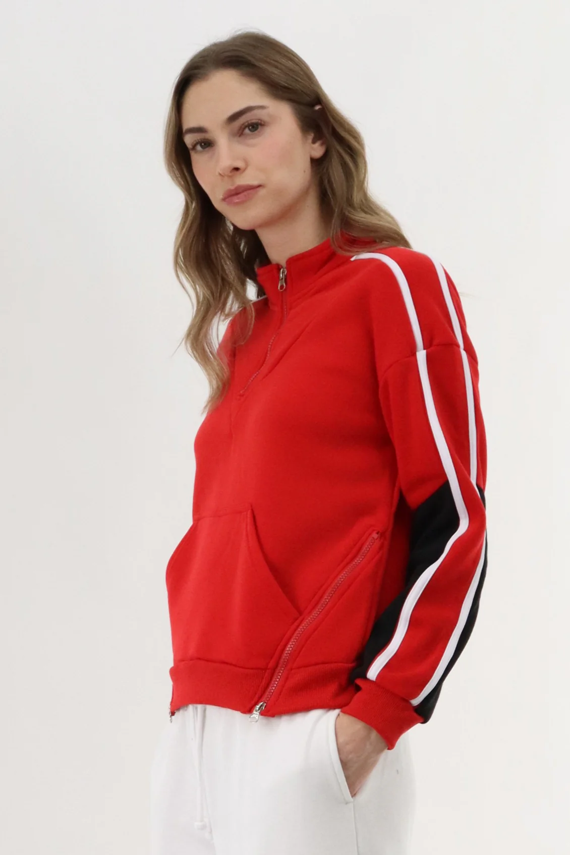 New Look Fleece Pullover Sweater - Red - Image 2