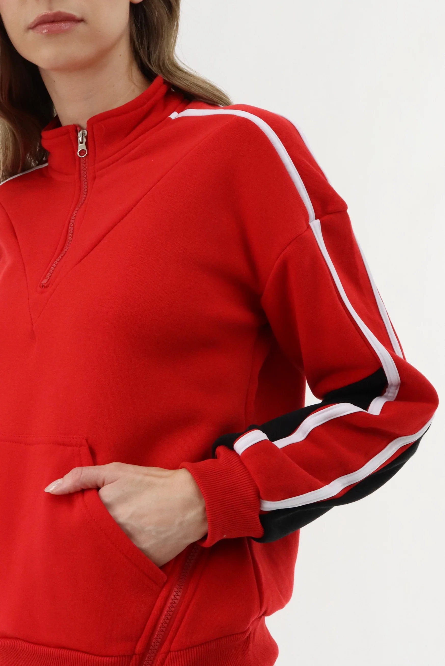 New Look Fleece Pullover Sweater - Red - Image 4
