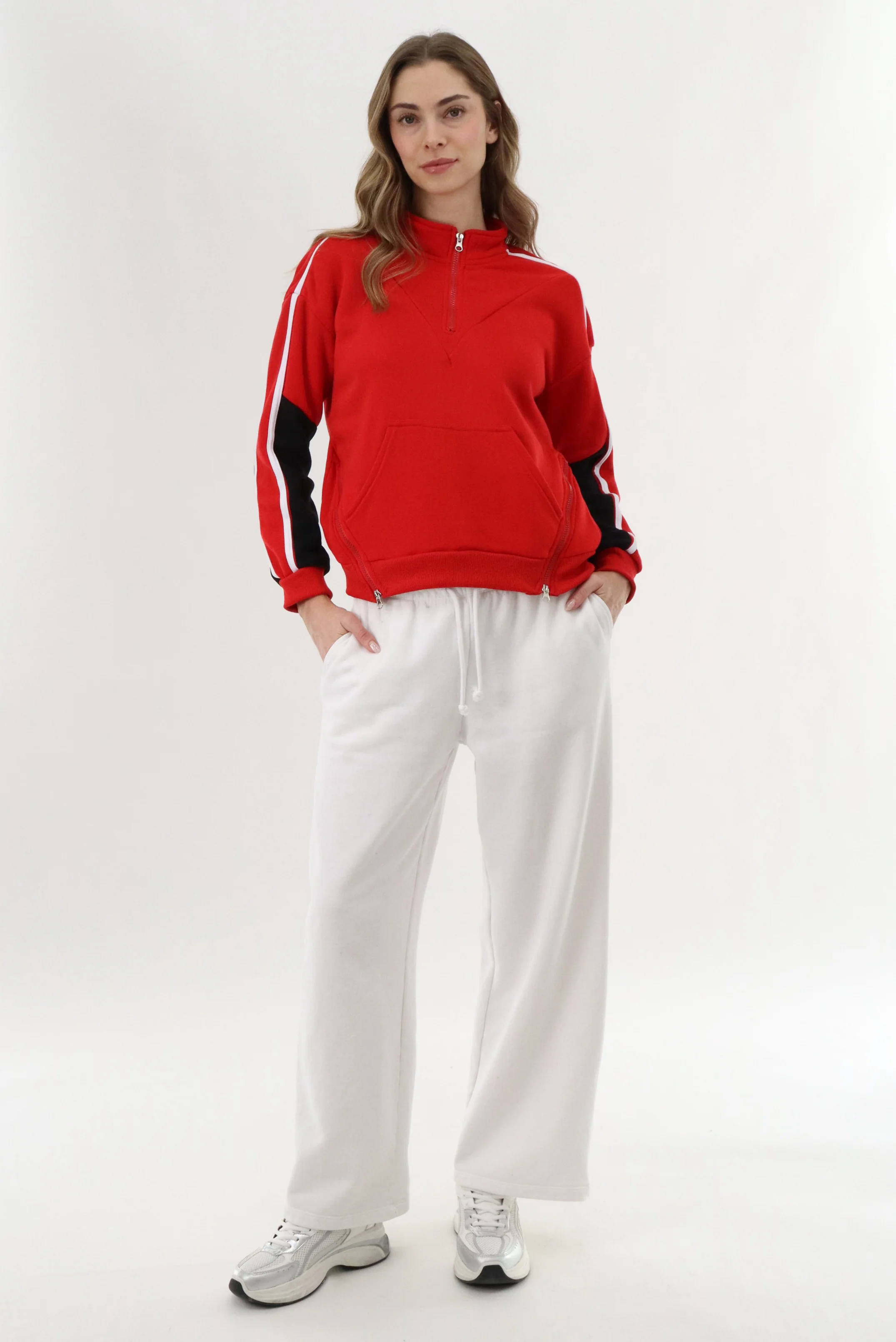 New Look Fleece Pullover Sweater - Red - Image 5