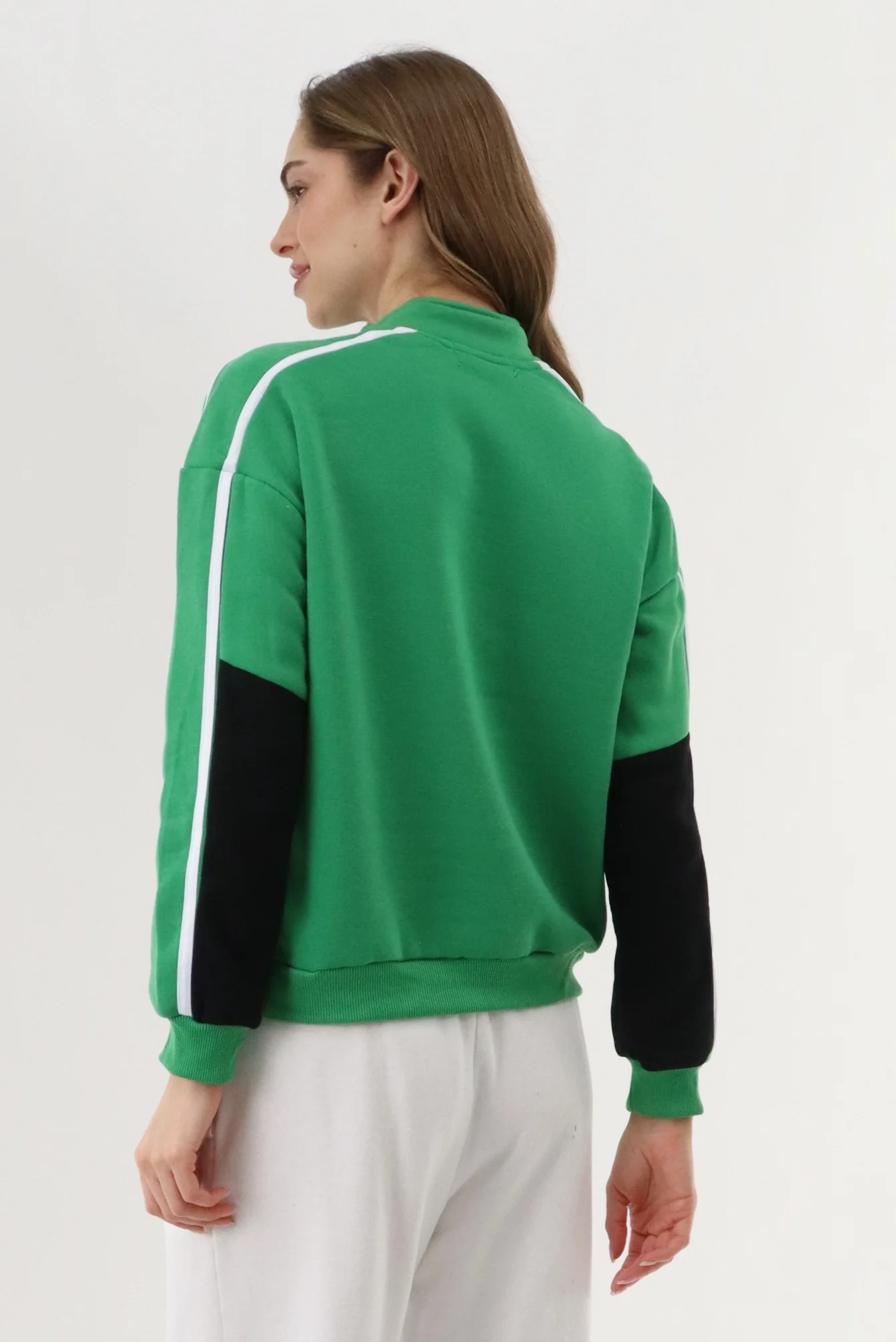 New Look Fleece Pullover Sweater - Green - Image 3