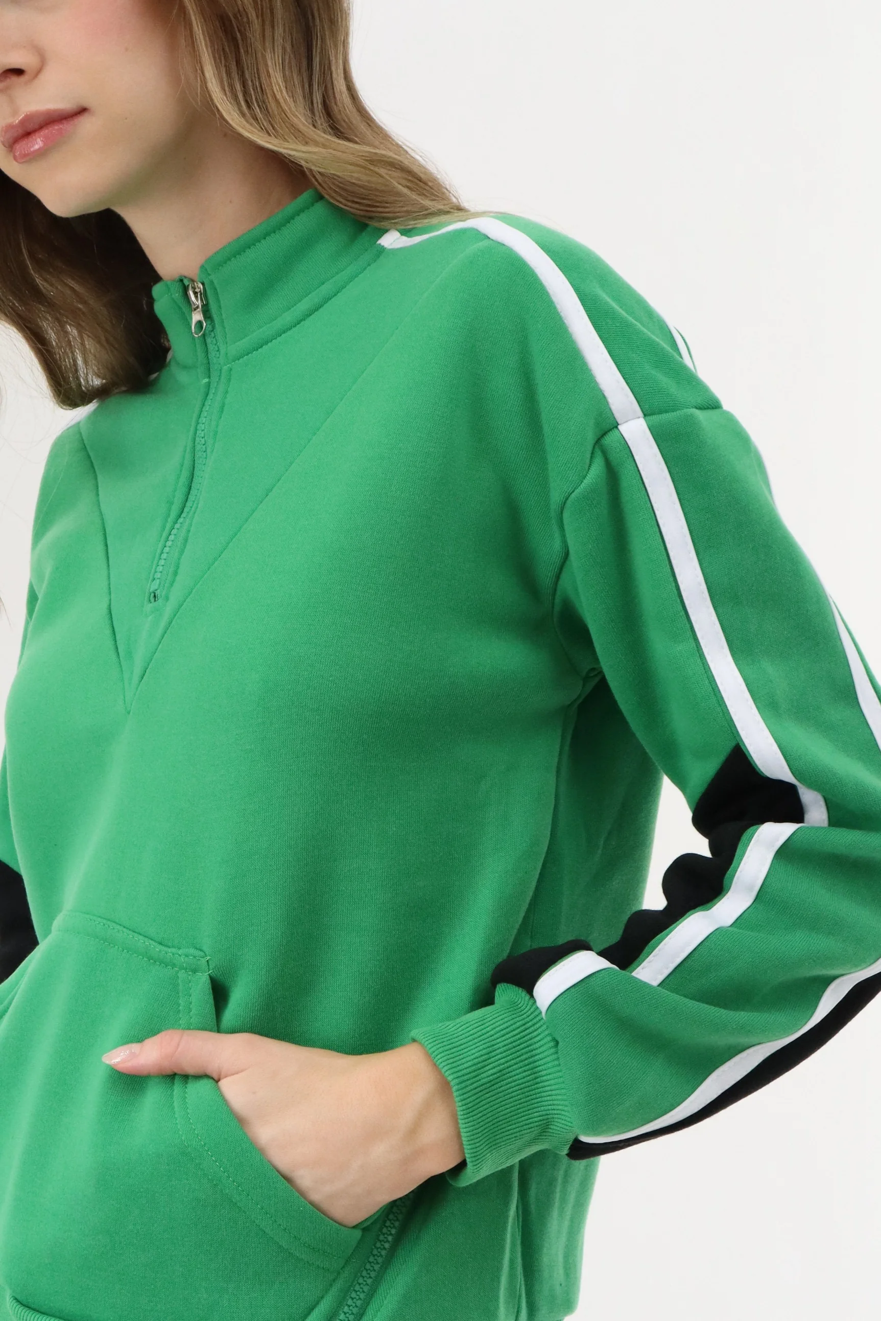 New Look Fleece Pullover Sweater - Green - Image 4