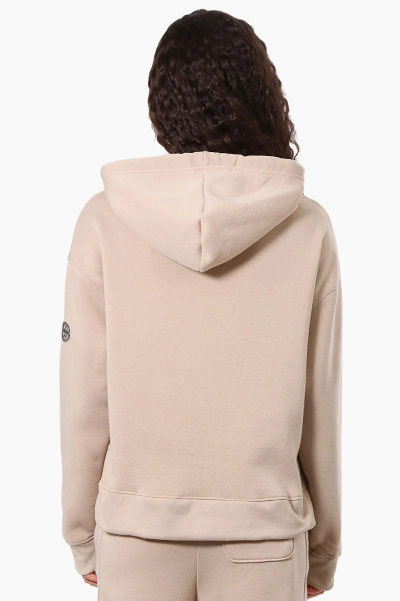 Fahrenheit Oversized Whistler Print Hoodie - Beige - Image 3