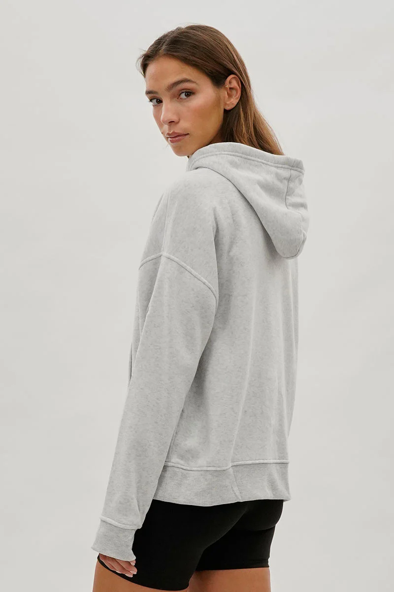 Fahrenheit Drop Shoulder Pullover Hoodie - Grey - Image 3