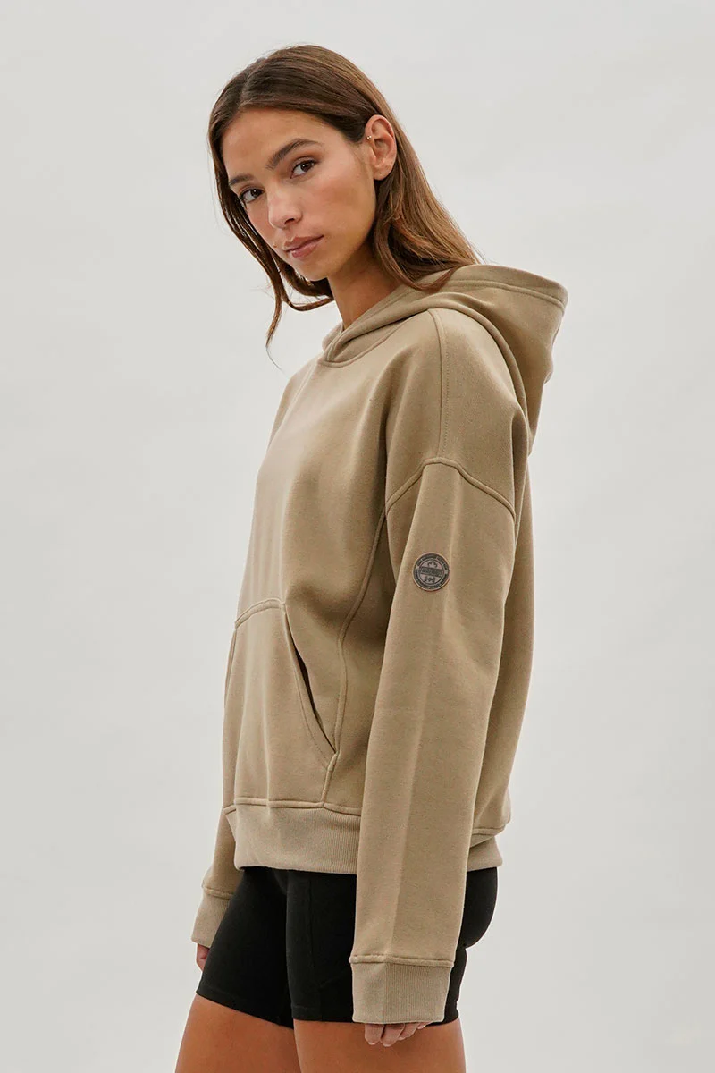Fahrenheit Drop Shoulder Pullover Hoodie - Camel - Image 2
