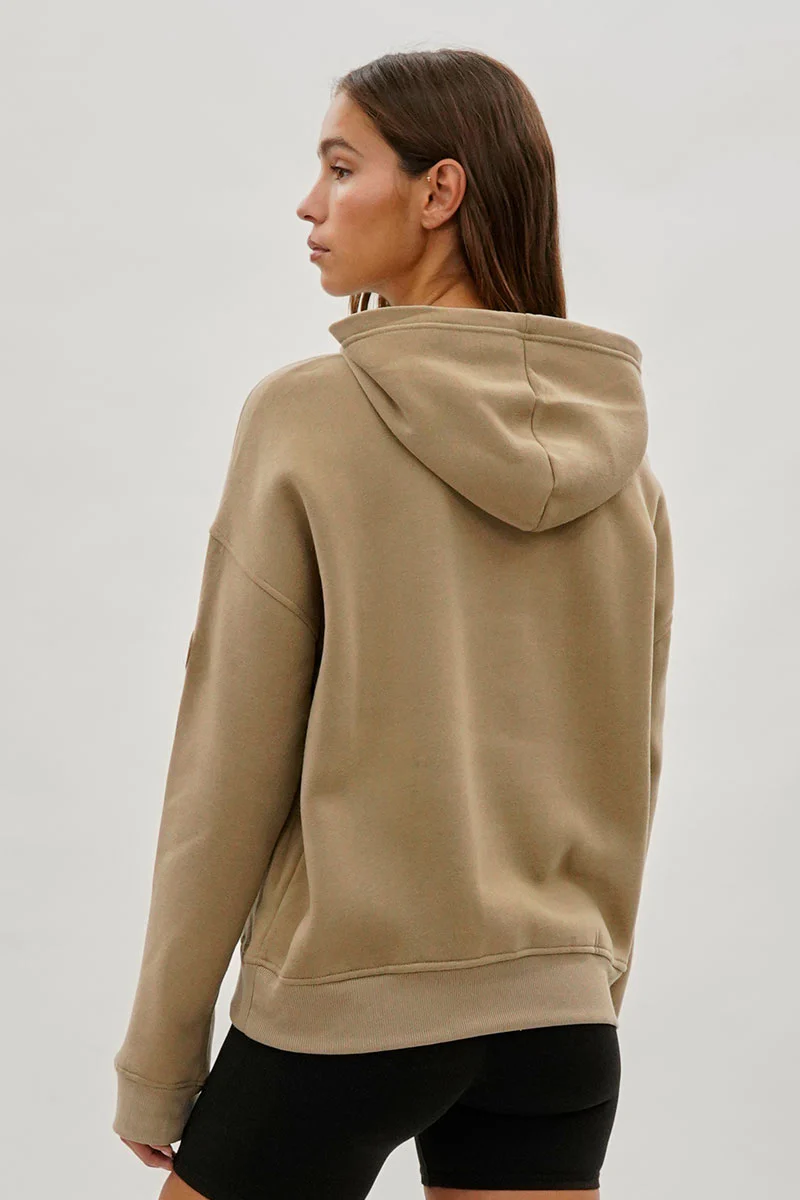 Fahrenheit Drop Shoulder Pullover Hoodie - Camel - Image 3